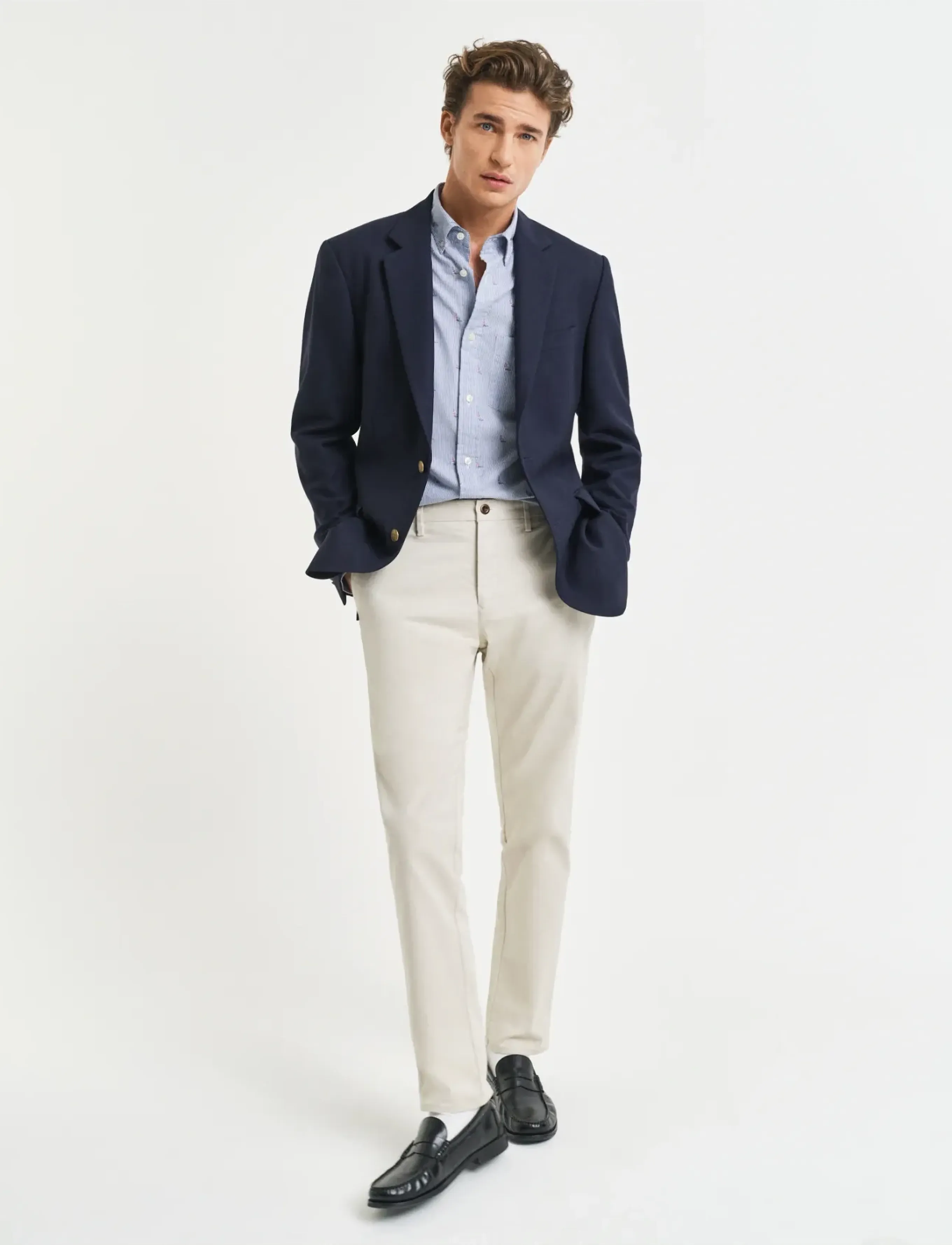Gant Slim Chinos, 44-32, Beige, Bukser > Chinos, Herre