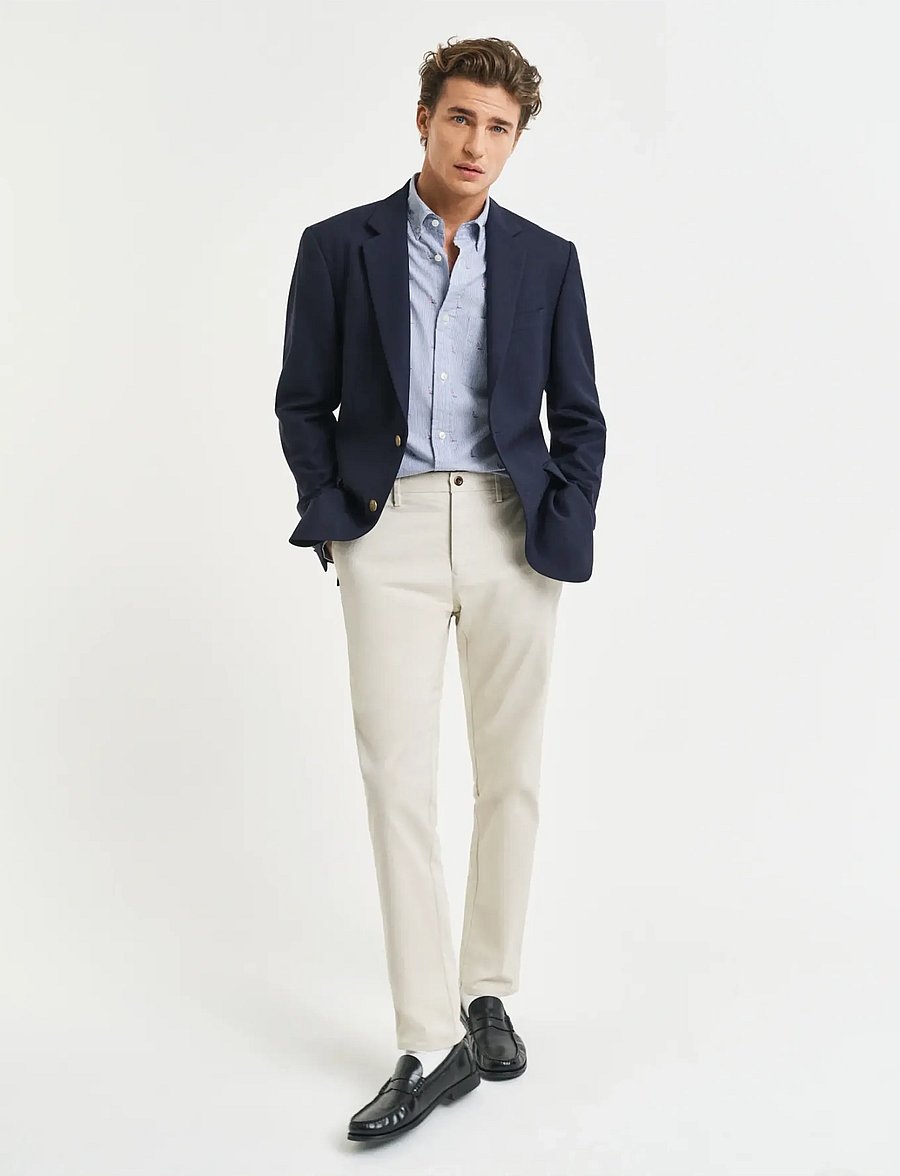 Gant - SLIM CHINOS - chinos - putty - 0
