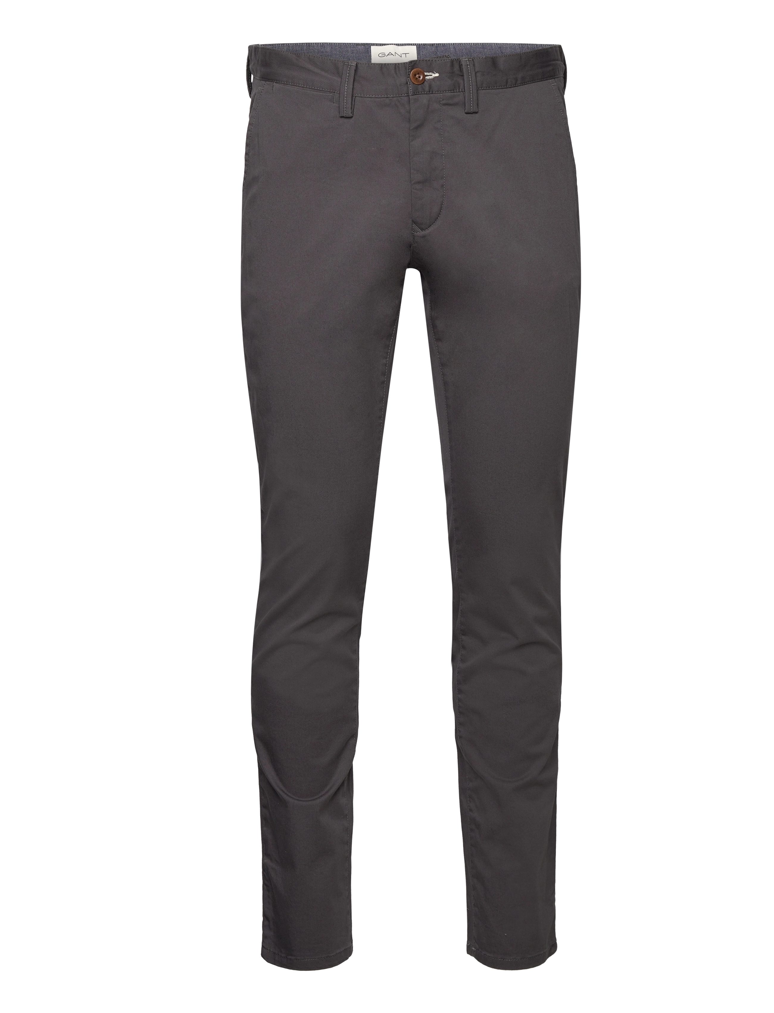 Gant - SLIM TWILL CHINOS - pantalons chino - antracite - 1