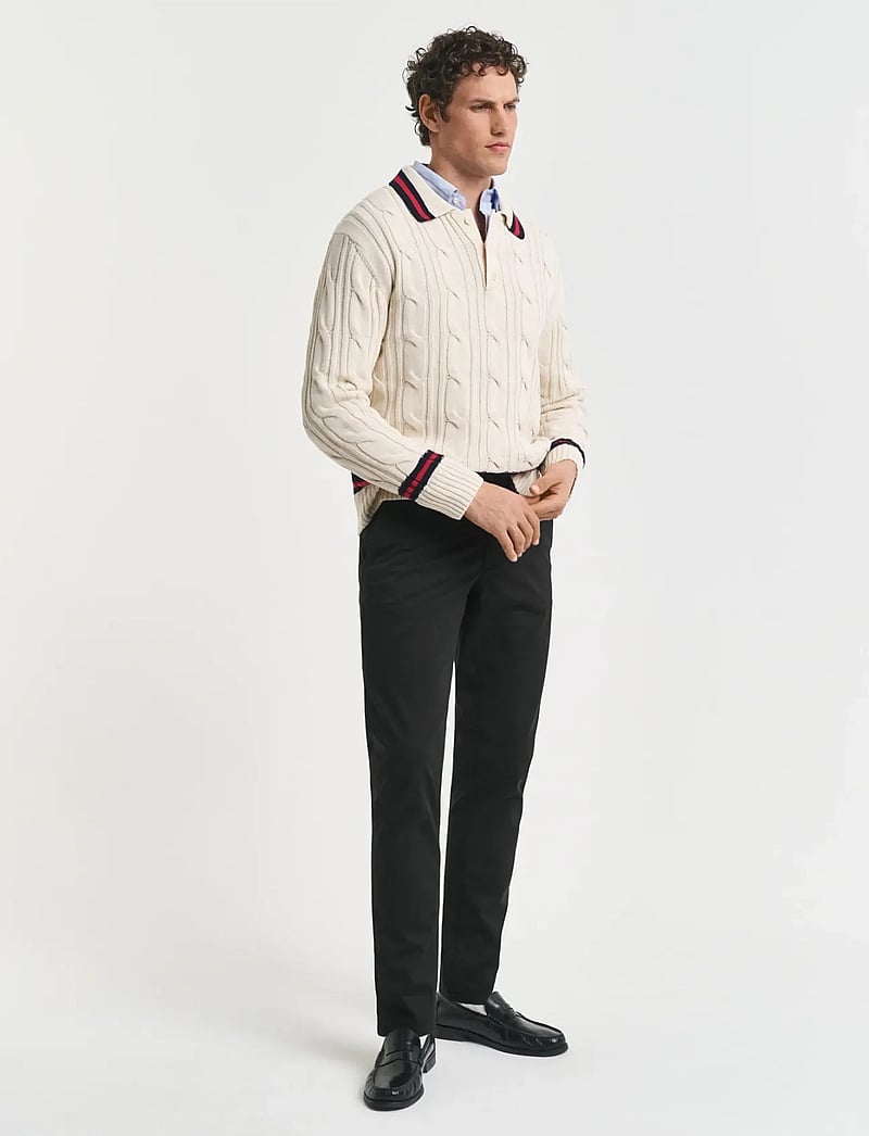 Gant - SLIM TWILL CHINOS - chinos - black - 4