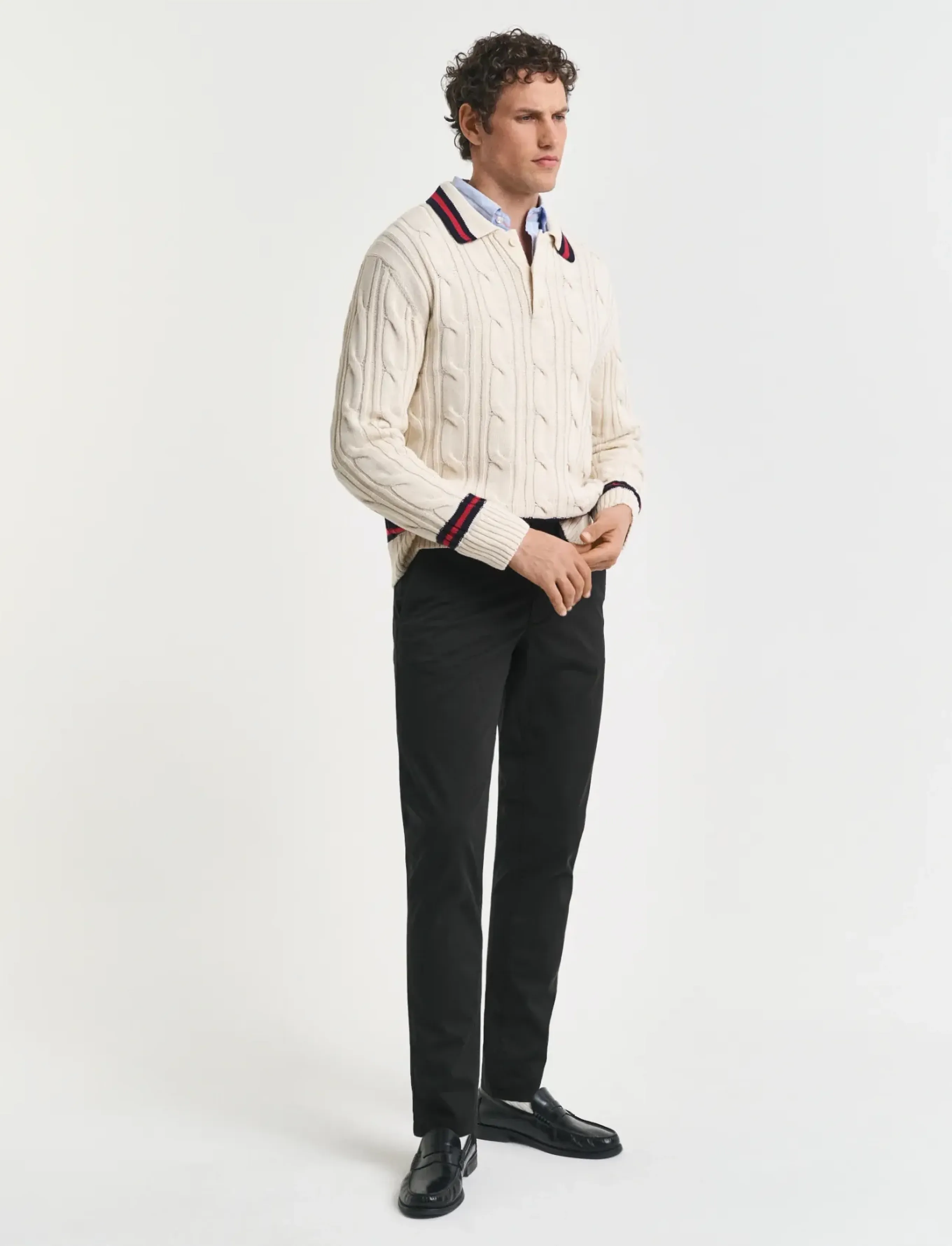 Gant - SLIM TWILL CHINOS - pantalons chino - black - 4