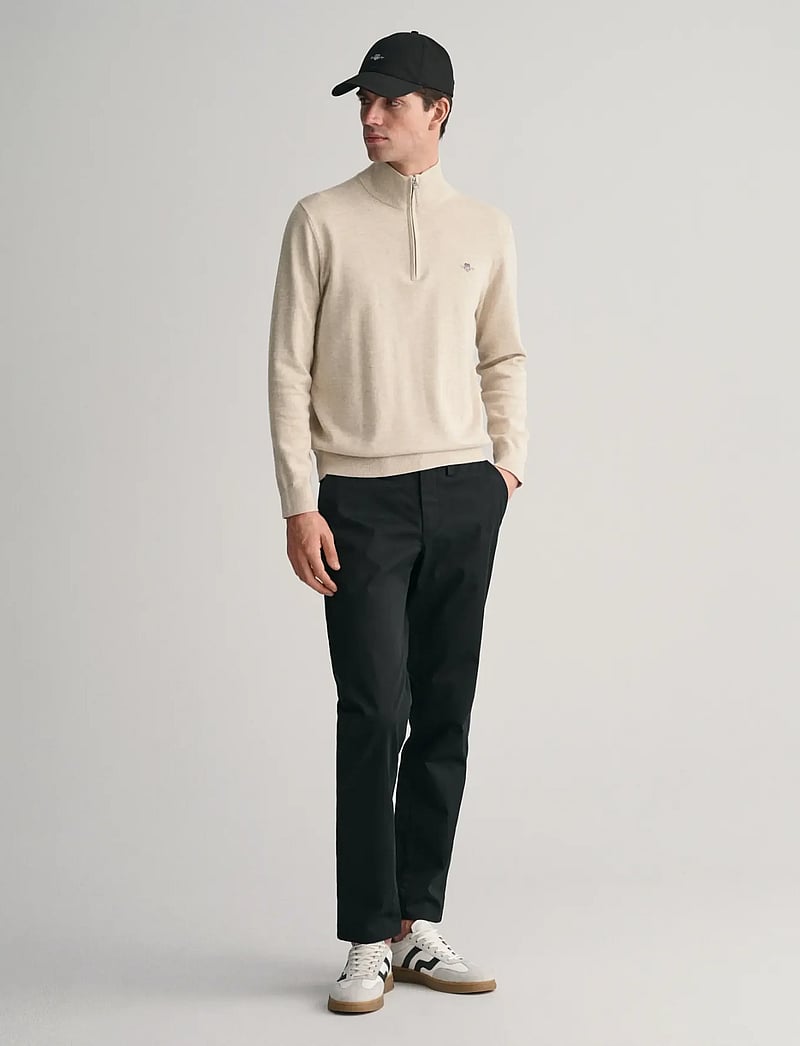 Gant - SLIM TWILL CHINOS - chinos - black - 5