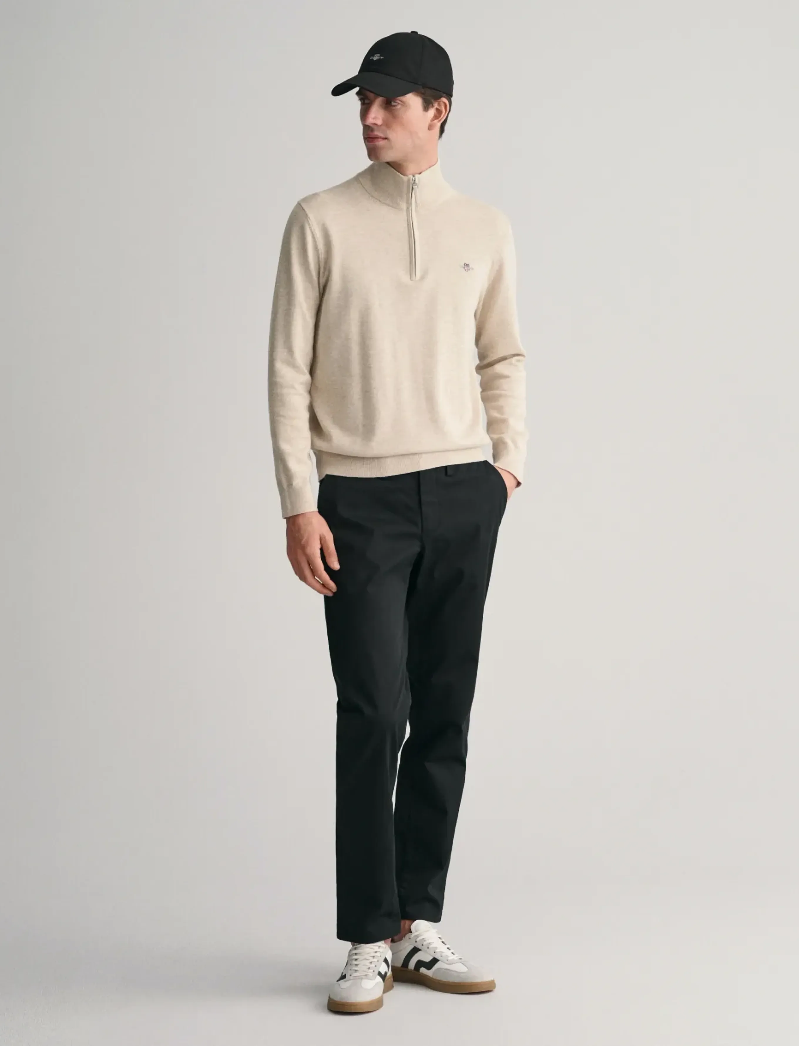 Gant - SLIM TWILL CHINOS - pantalons chino - black - 5