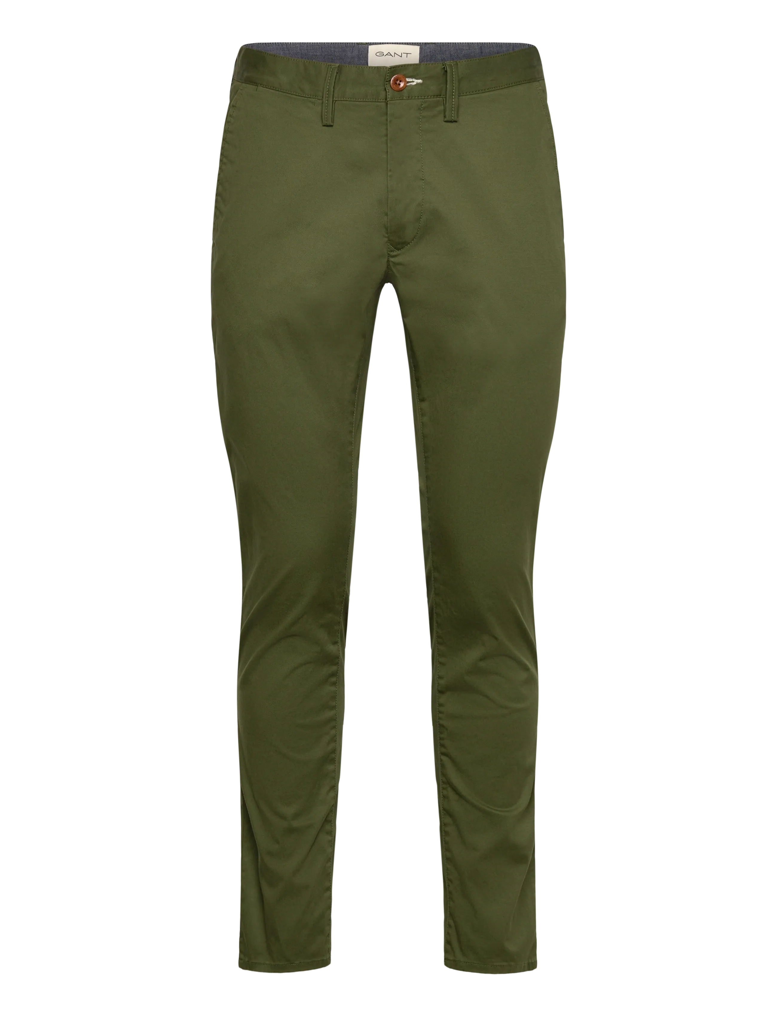 Gant SLIM TWILL CHINOS - Hosen - COUNTRY GREEN / khaki/green