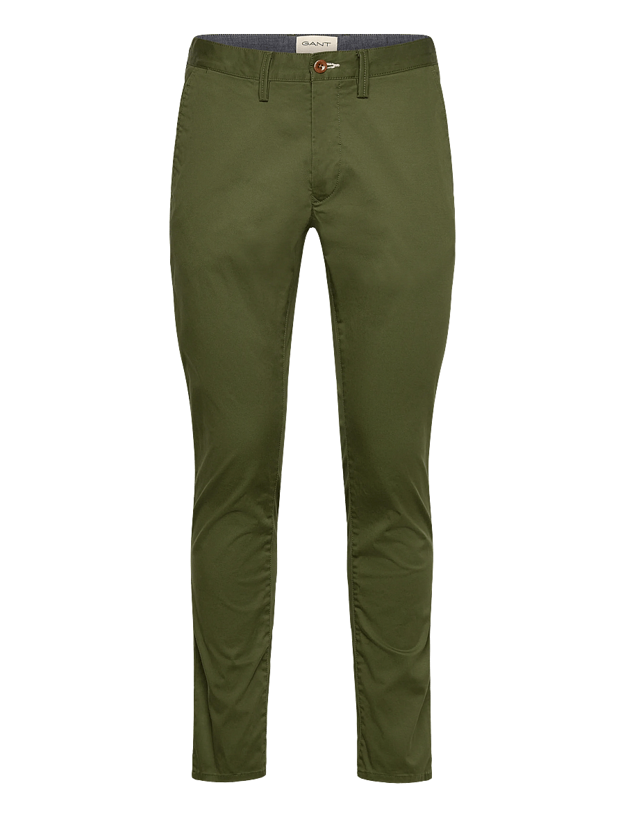 Gant - SLIM TWILL CHINOS - chinos - country green - 0