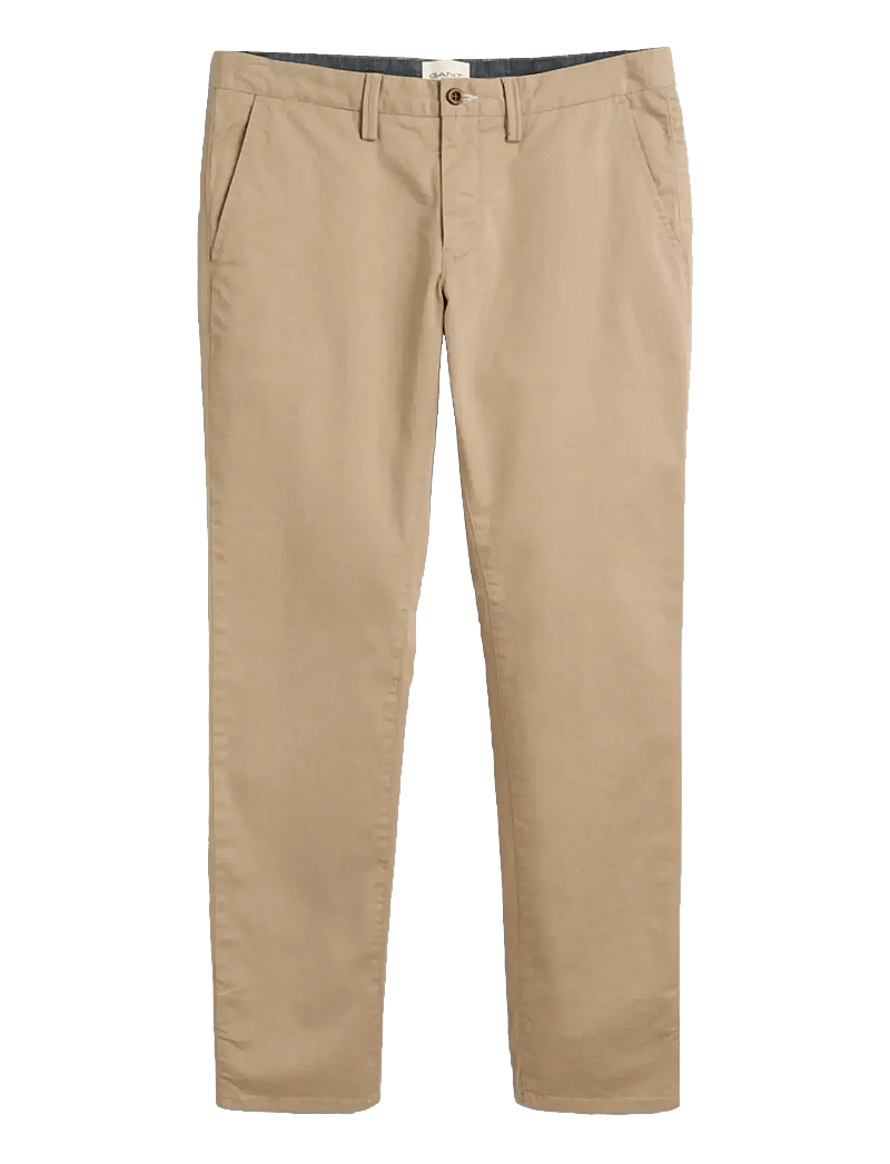 GANT - SLIM TWILL CHINOS - chino püksid - dark khaki - 1