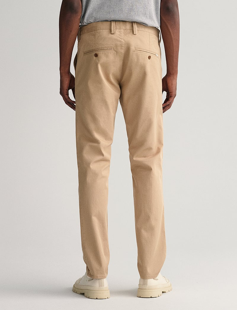 GANT - SLIM TWILL CHINOS - chino püksid - dark khaki - 3
