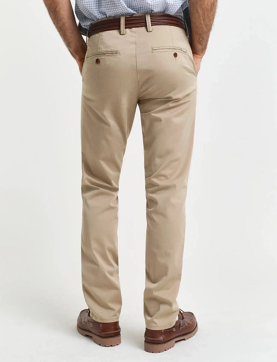 Gant - SLIM TWILL CHINOS - chinos - dark khaki - 3