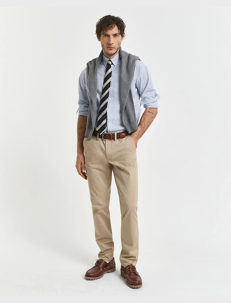 Gant - SLIM TWILL CHINOS - chinos - dark khaki - 4