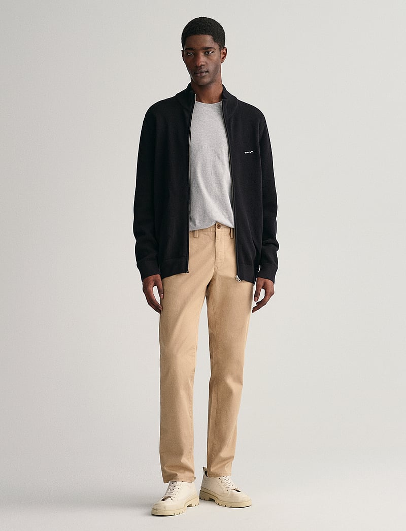 GANT - SLIM TWILL CHINOS - chino püksid - dark khaki - 4