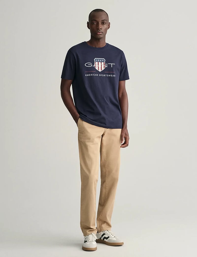 GANT - SLIM TWILL CHINOS - chino püksid - dark khaki - 5