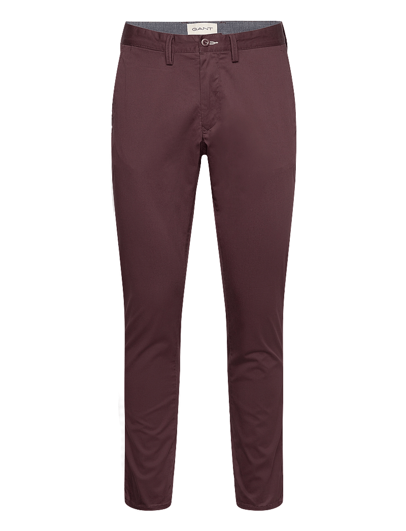 GANT - SLIM TWILL CHINOS - chinos - dark mahogany - 0