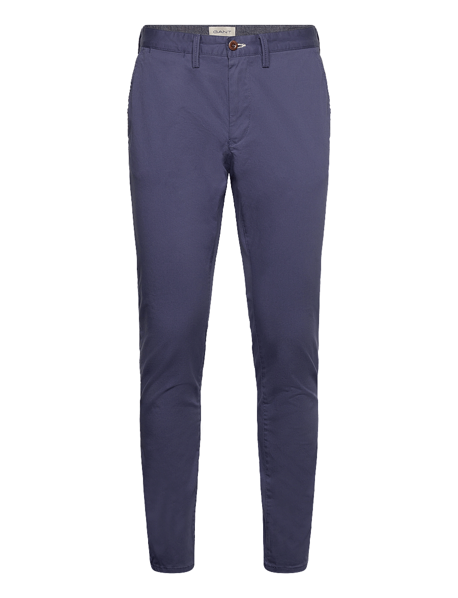 Gant - SLIM TWILL CHINOS - chinos - dusty navy - 0