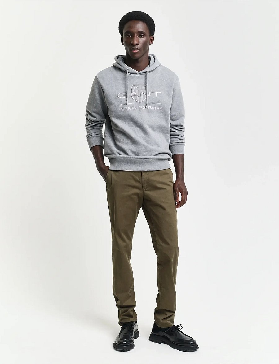 Gant - SLIM TWILL CHINOS - chinos - juniper green - 0