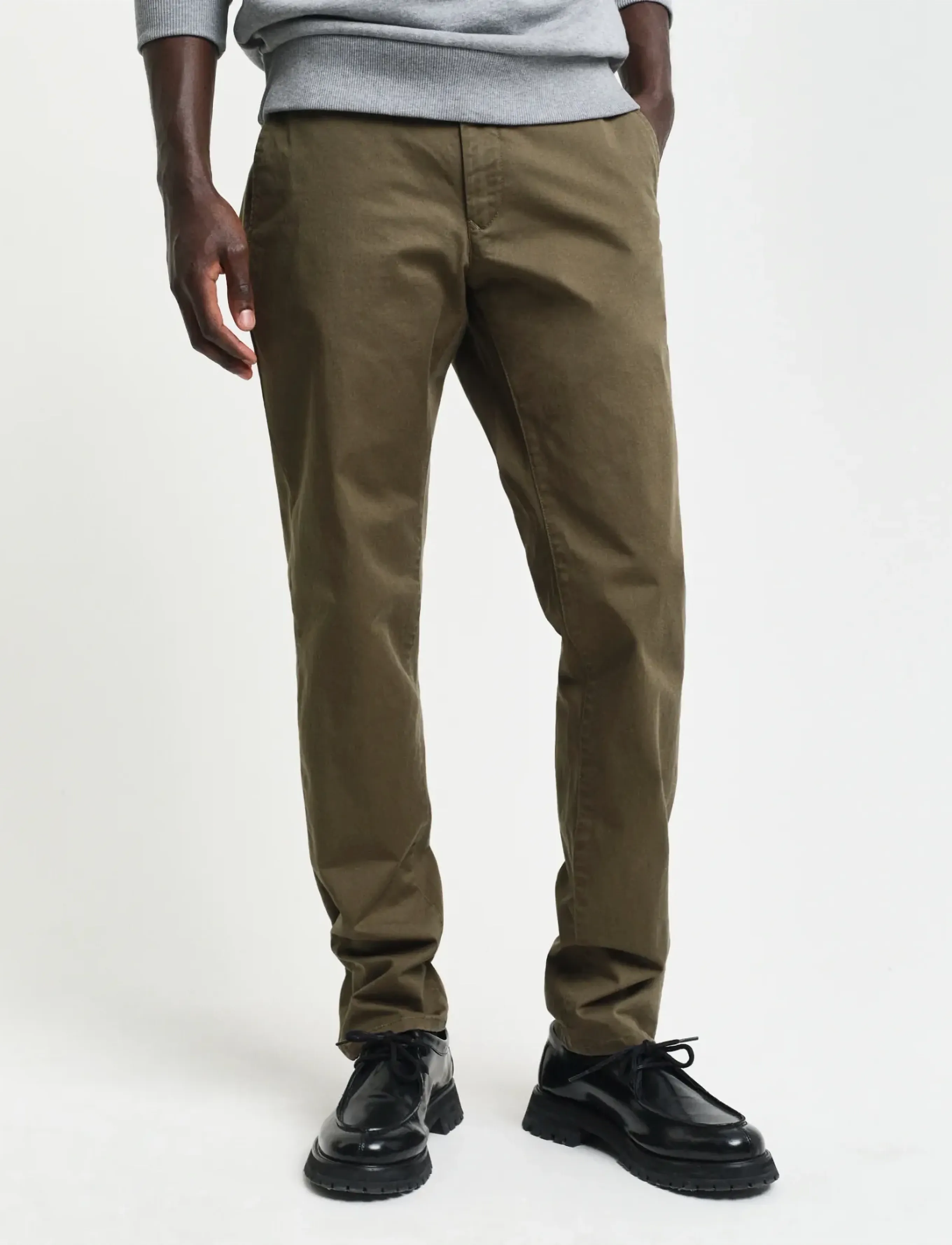 Gant - SLIM TWILL CHINOS - chinos - juniper green - 4