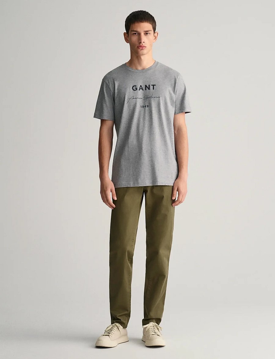 Gant - SLIM TWILL CHINOS - chinos - juniper green - 5
