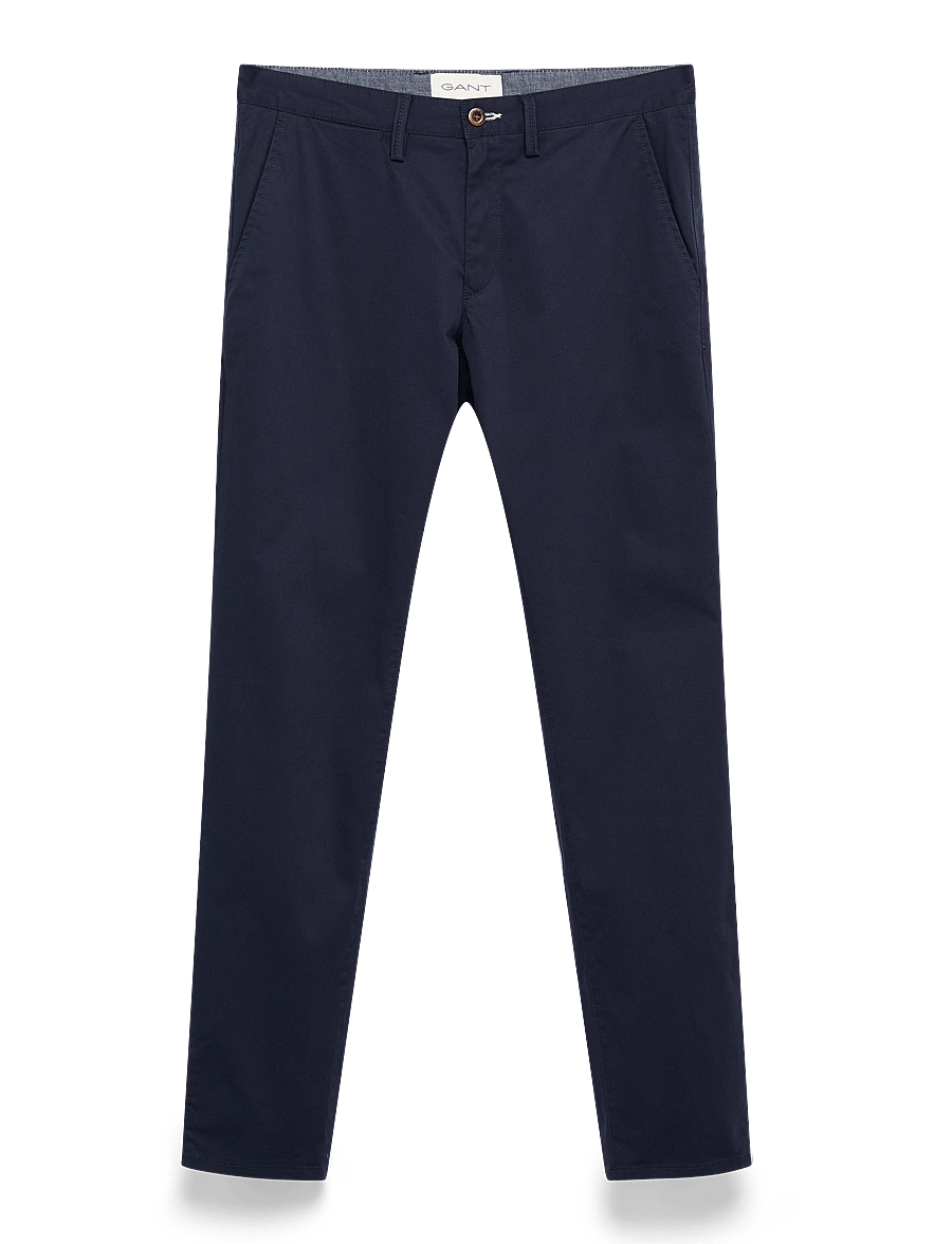 Gant - SLIM TWILL CHINOS - pantalons chino - marine - 2