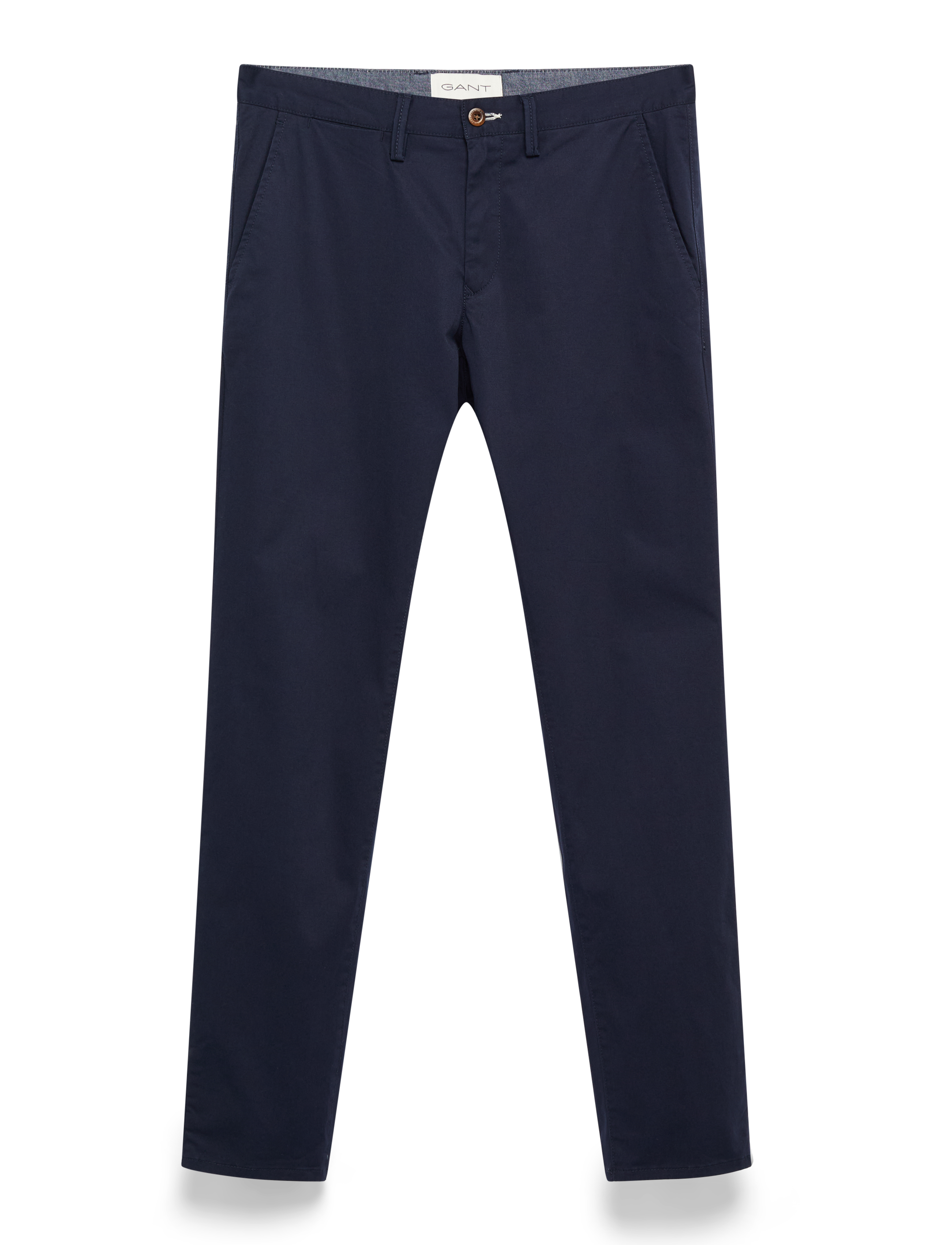 Gant - SLIM TWILL CHINOS - chinosy - marine - 2