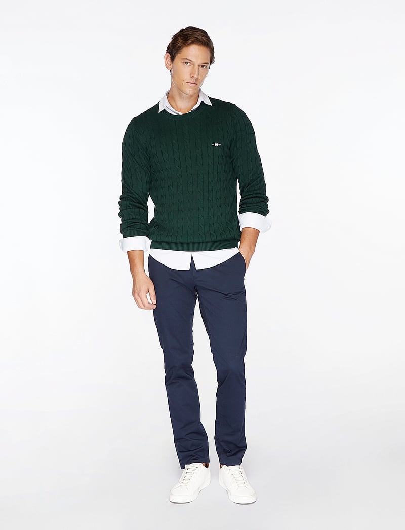 GANT - SLIM TWILL CHINOS - chinos - marine - 2