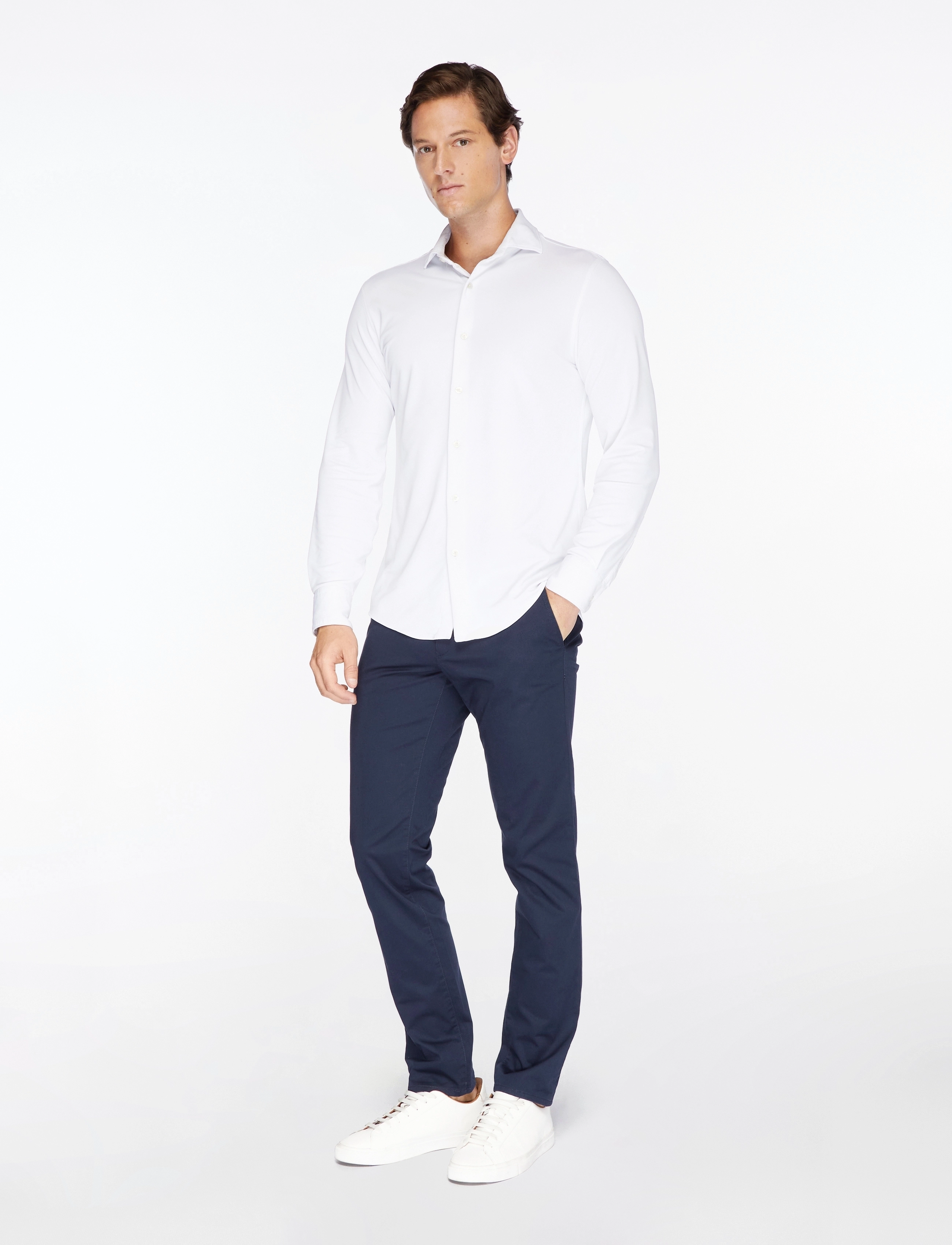 Gant - SLIM TWILL CHINOS - pantalons chino - marine - 4