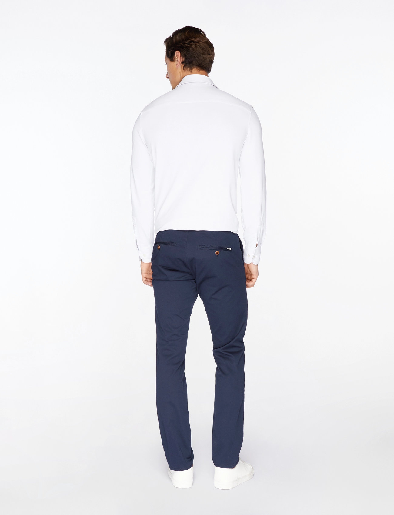 GANT - SLIM TWILL CHINOS - chinos - marine - 4