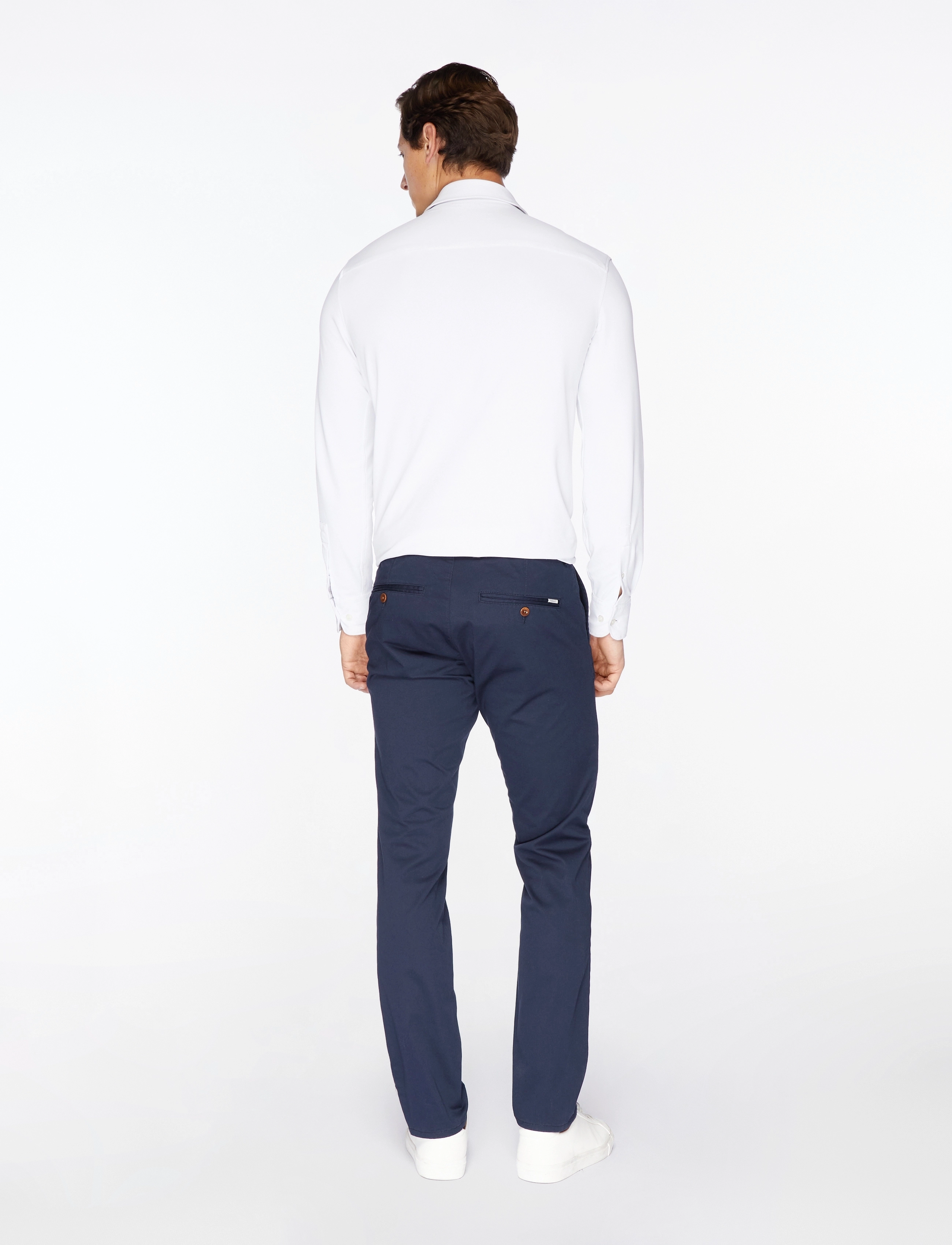 Gant - SLIM TWILL CHINOS - pantalons chino - marine - 5