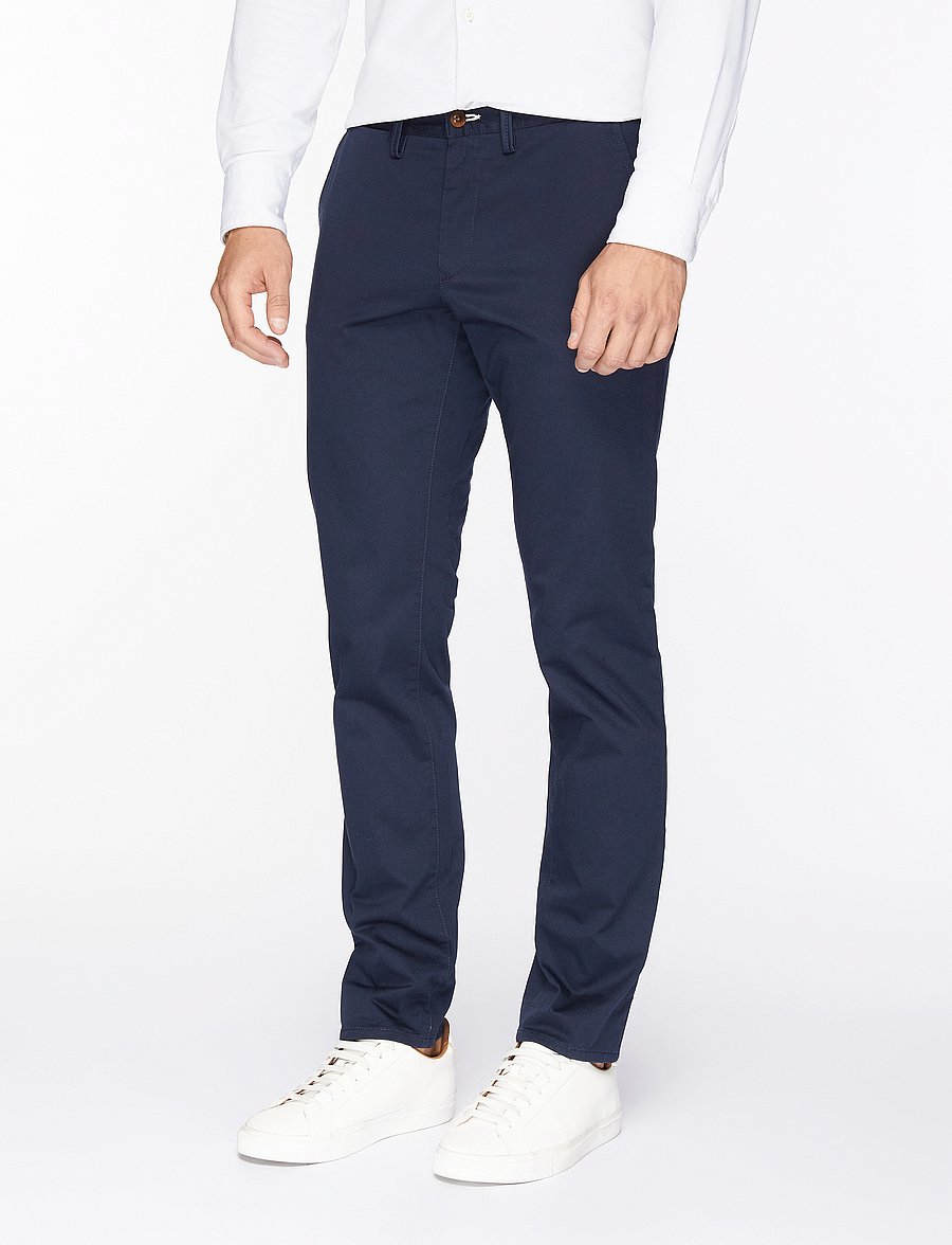 Gant - SLIM TWILL CHINOS - pantalons chino - marine - 0