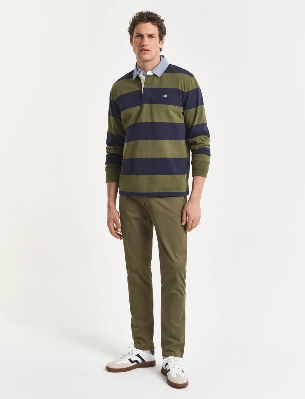 GANT - SLIM TWILL CHINOS - pantalons chino - moss green - 0