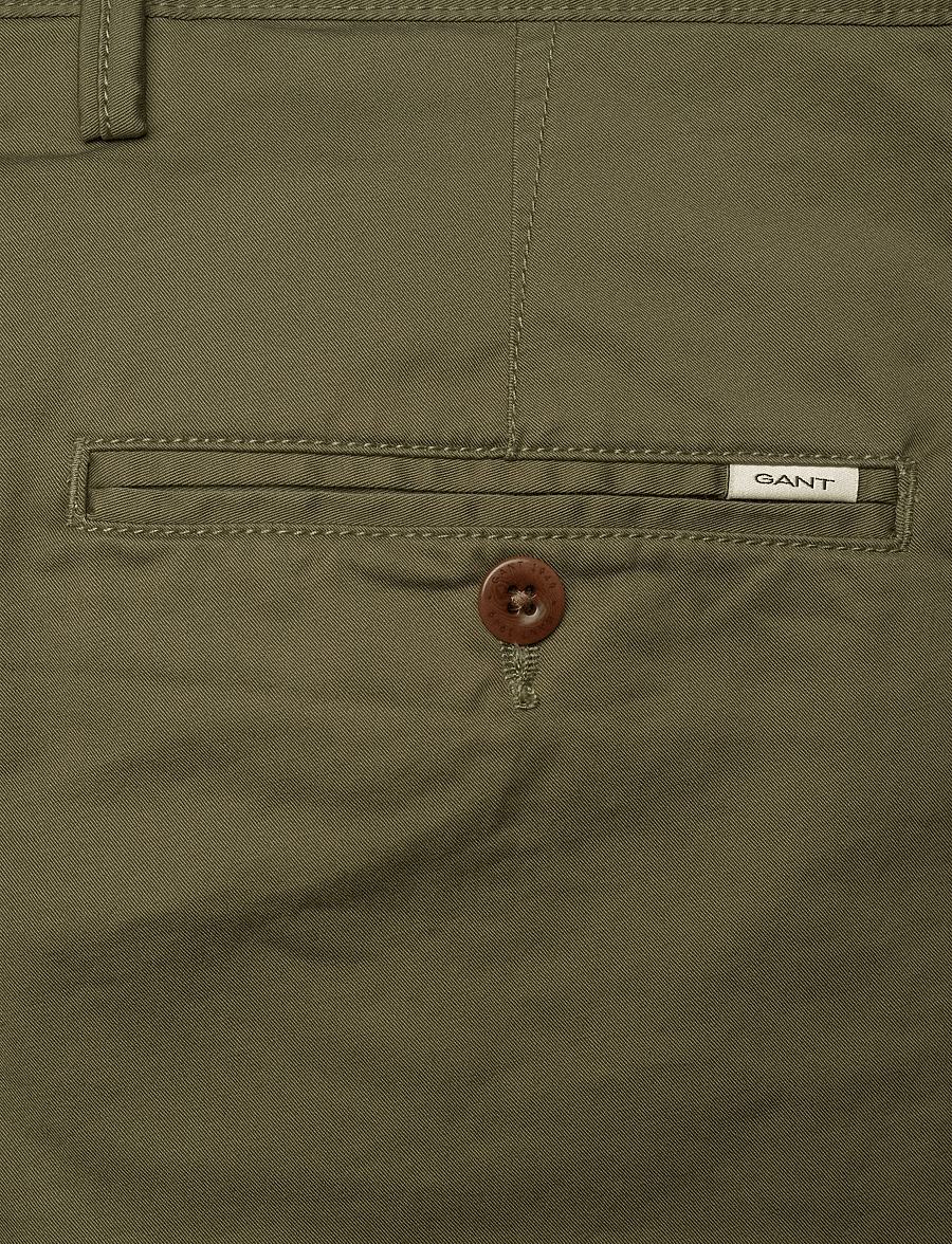 Gant - SLIM TWILL CHINOS - chinos - moss green - 3