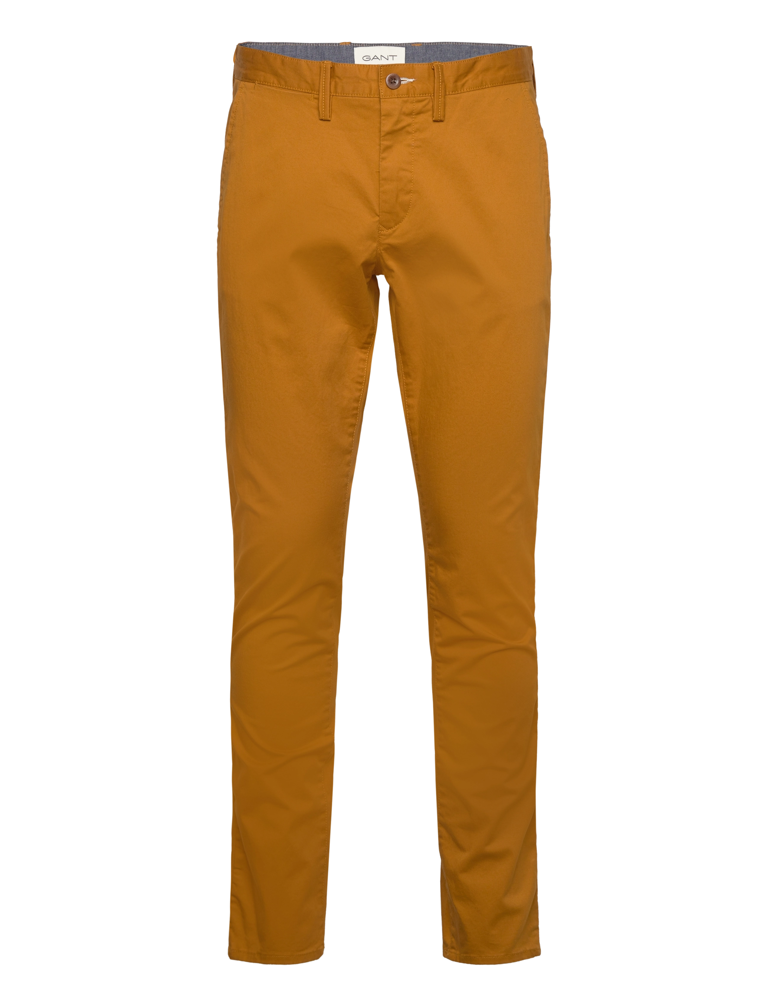 Gant SLIM TWILL CHINOS - Bukser - MUSTARD BROWN / yellow