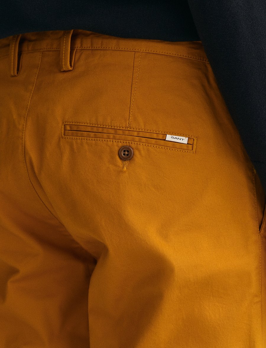 Gant - SLIM TWILL CHINOS - chinos - mustard brown - 4