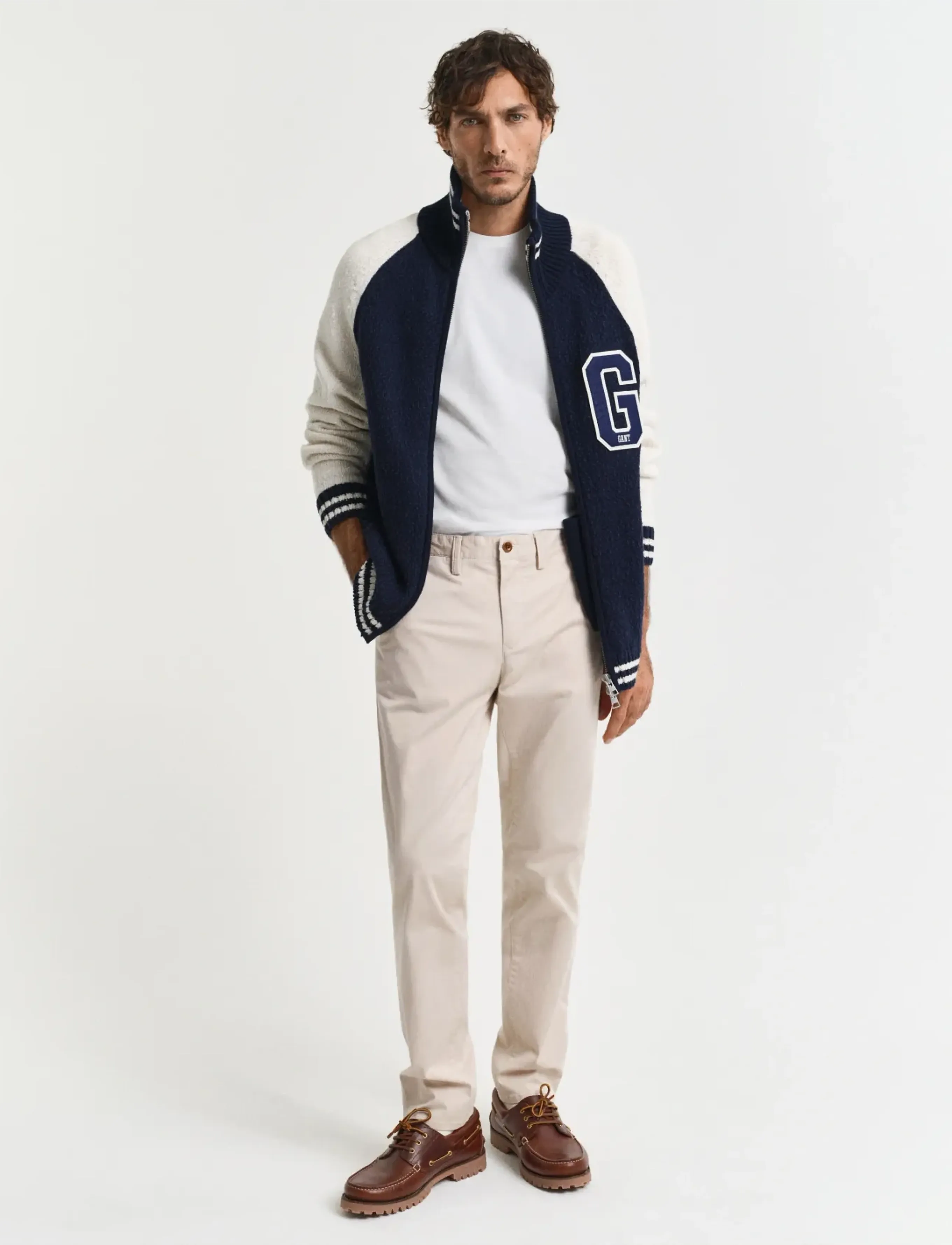 Gant Slim Twill Chinos, 38 x 32, Beige, Bukser > Chinos, Herre