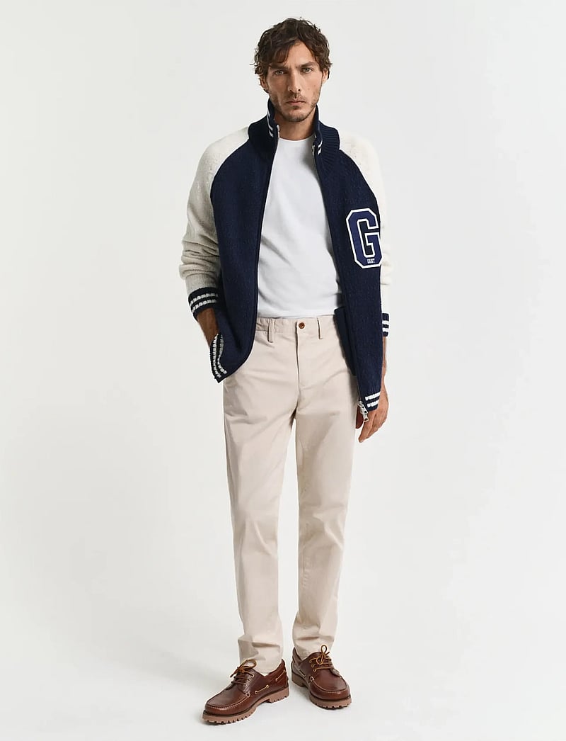 Gant - SLIM TWILL CHINOS - chino püksid - putty - 0