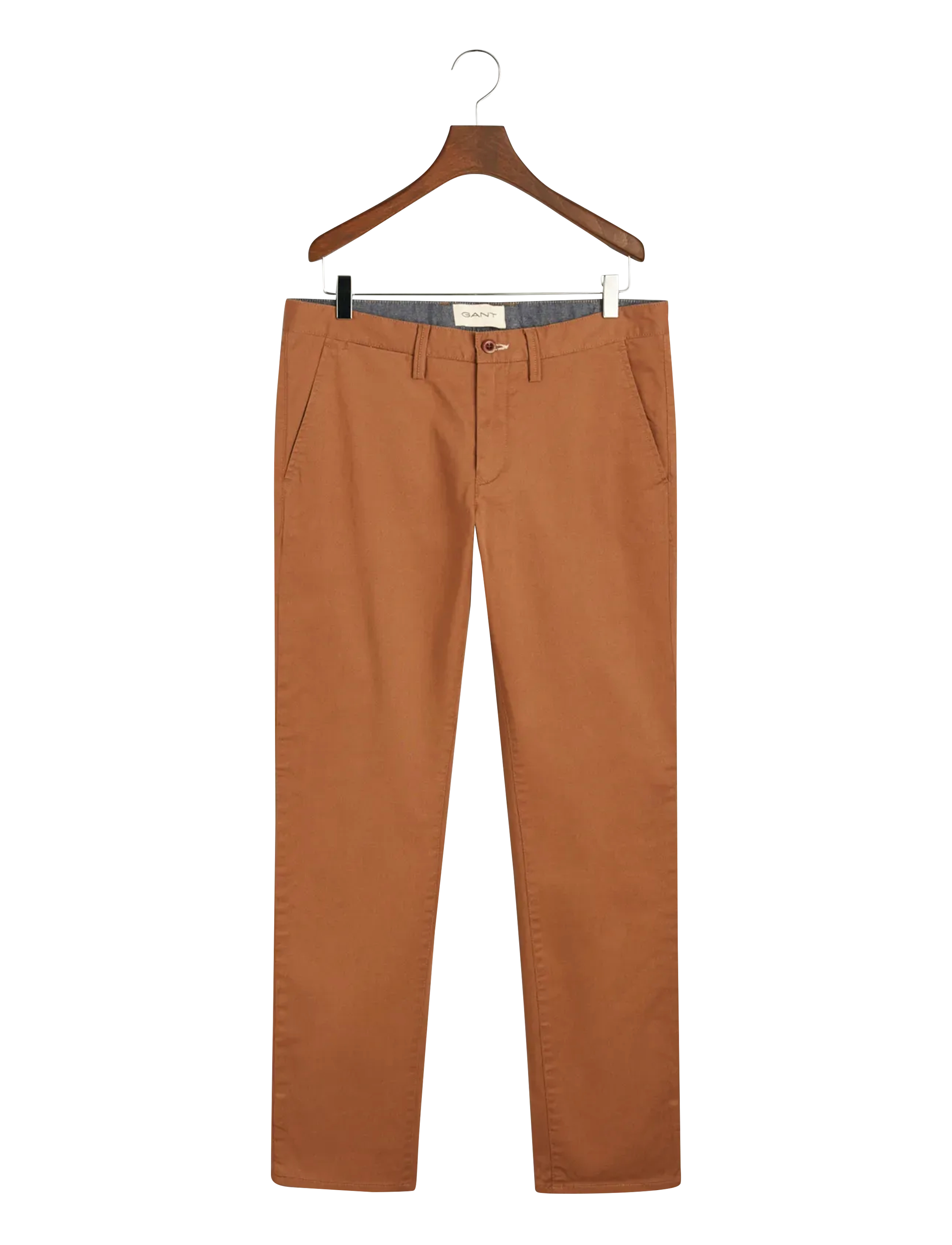 Gant SLIM TWILL CHINOS - Bukser - ROASTED WALNUT / beige