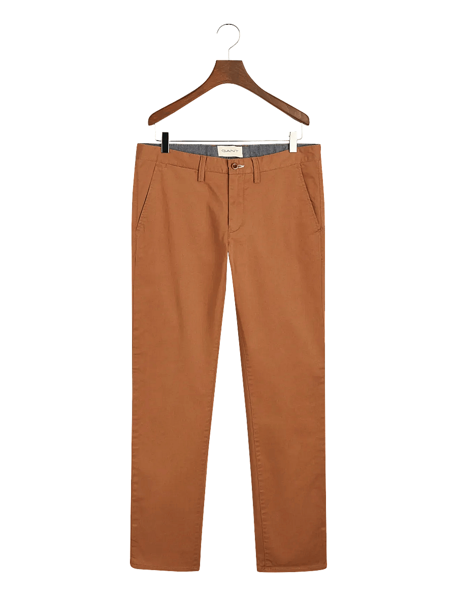 Gant - SLIM TWILL CHINOS - chinos - roasted walnut - 1