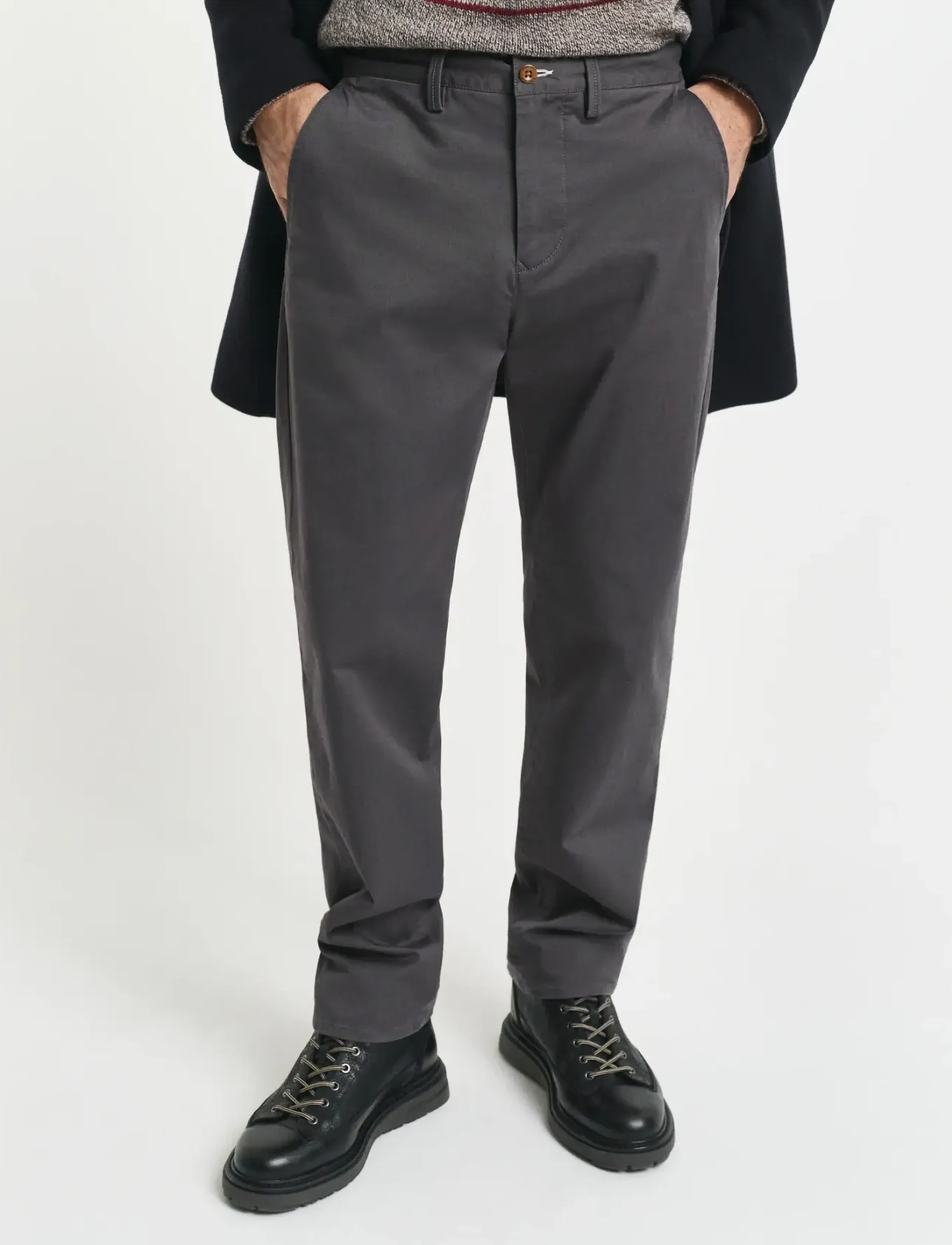 Gant - REGULAR TWILL CHINOS - chinos - antracite - 4