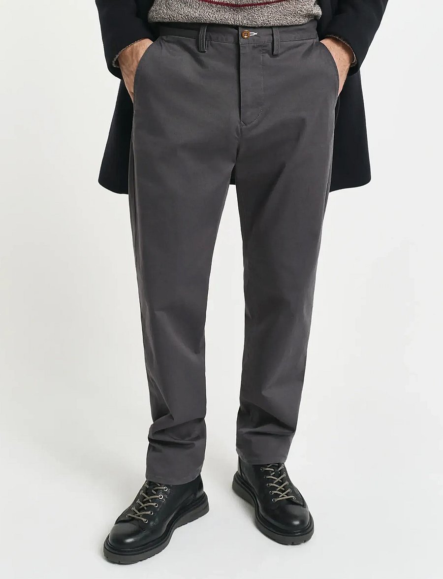 Gant - REGULAR TWILL CHINOS - chinos - antracite - 4