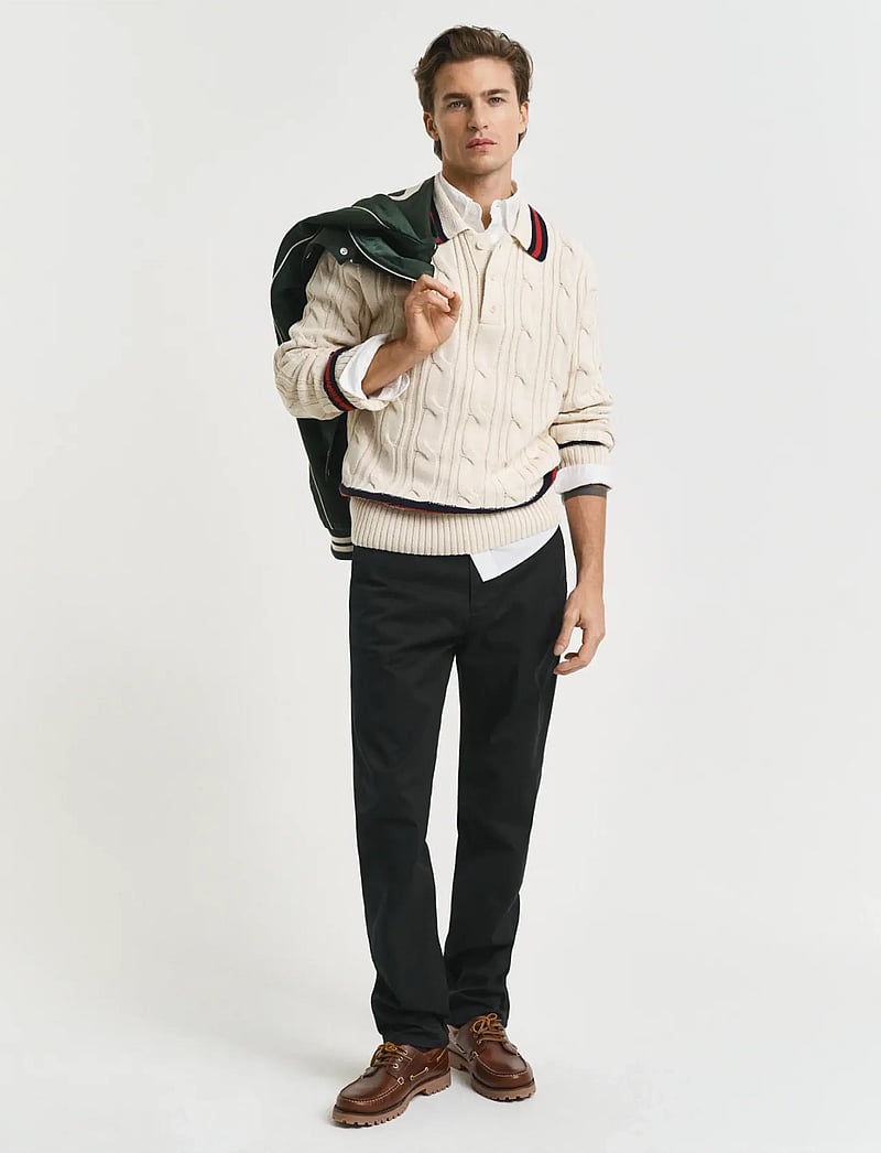 Gant - REGULAR TWILL CHINOS - chino püksid - black - 3