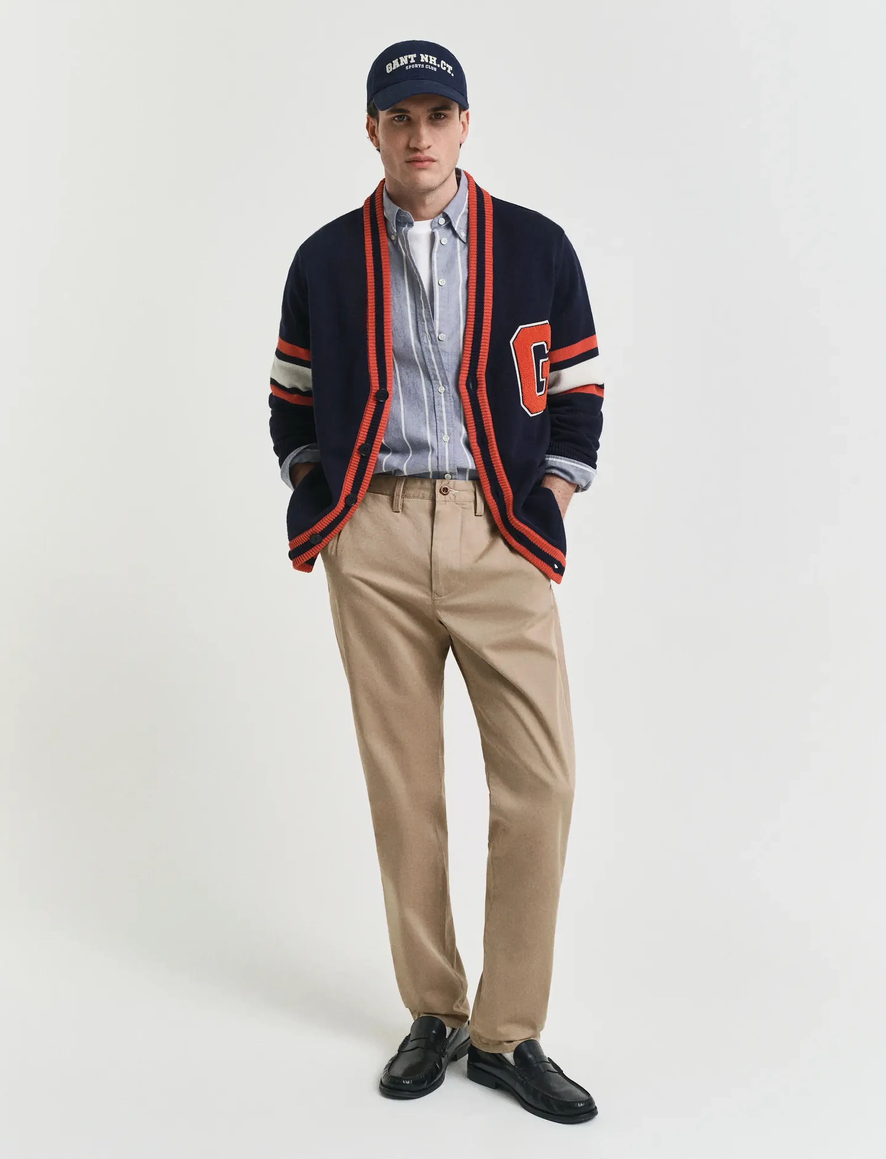 GANT REGULAR TWILL CHINOS - Hosen - DARK KHAKI / beige