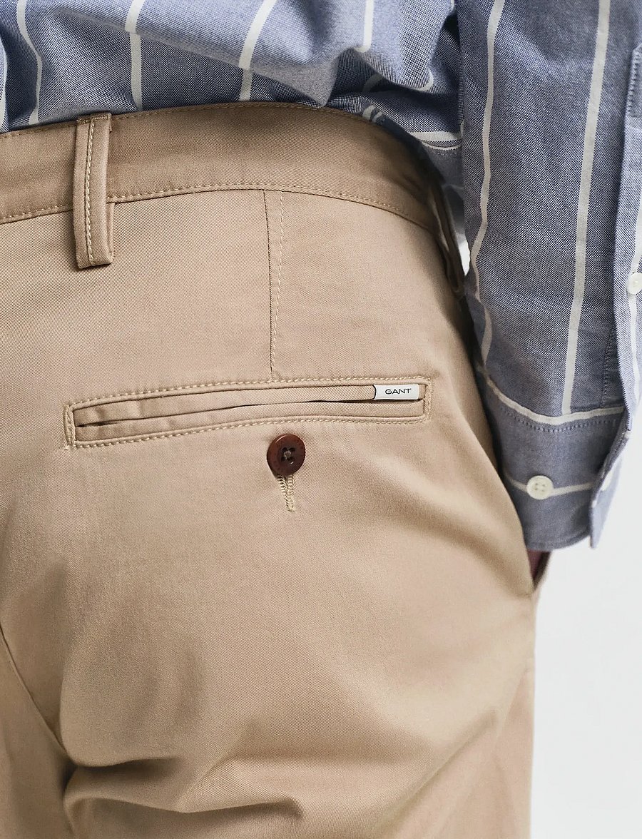 Gant - REGULAR TWILL CHINOS - chinos - dark khaki - 4