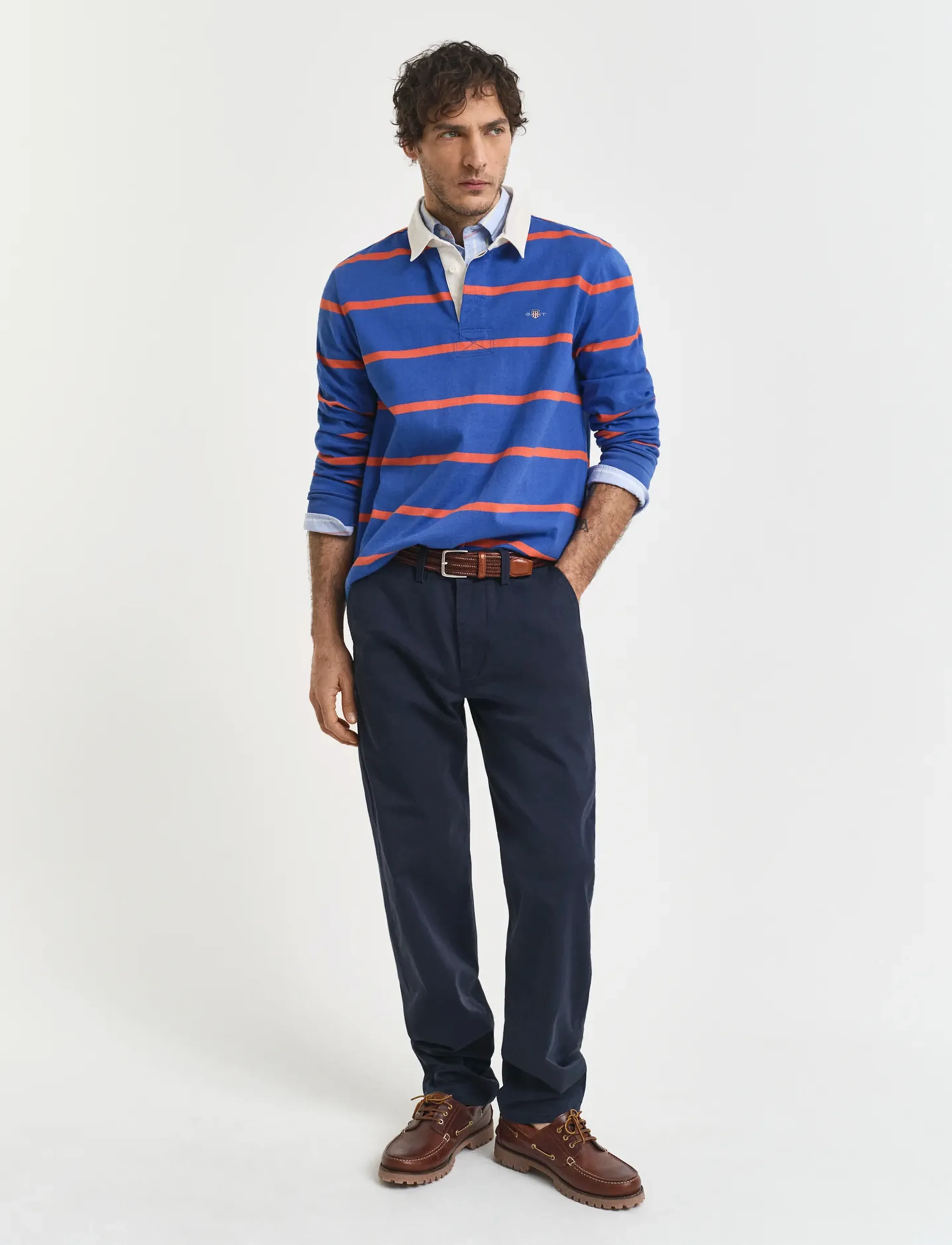 Gant REGULAR TWILL CHINOS - Kleidung - MARINE / navy