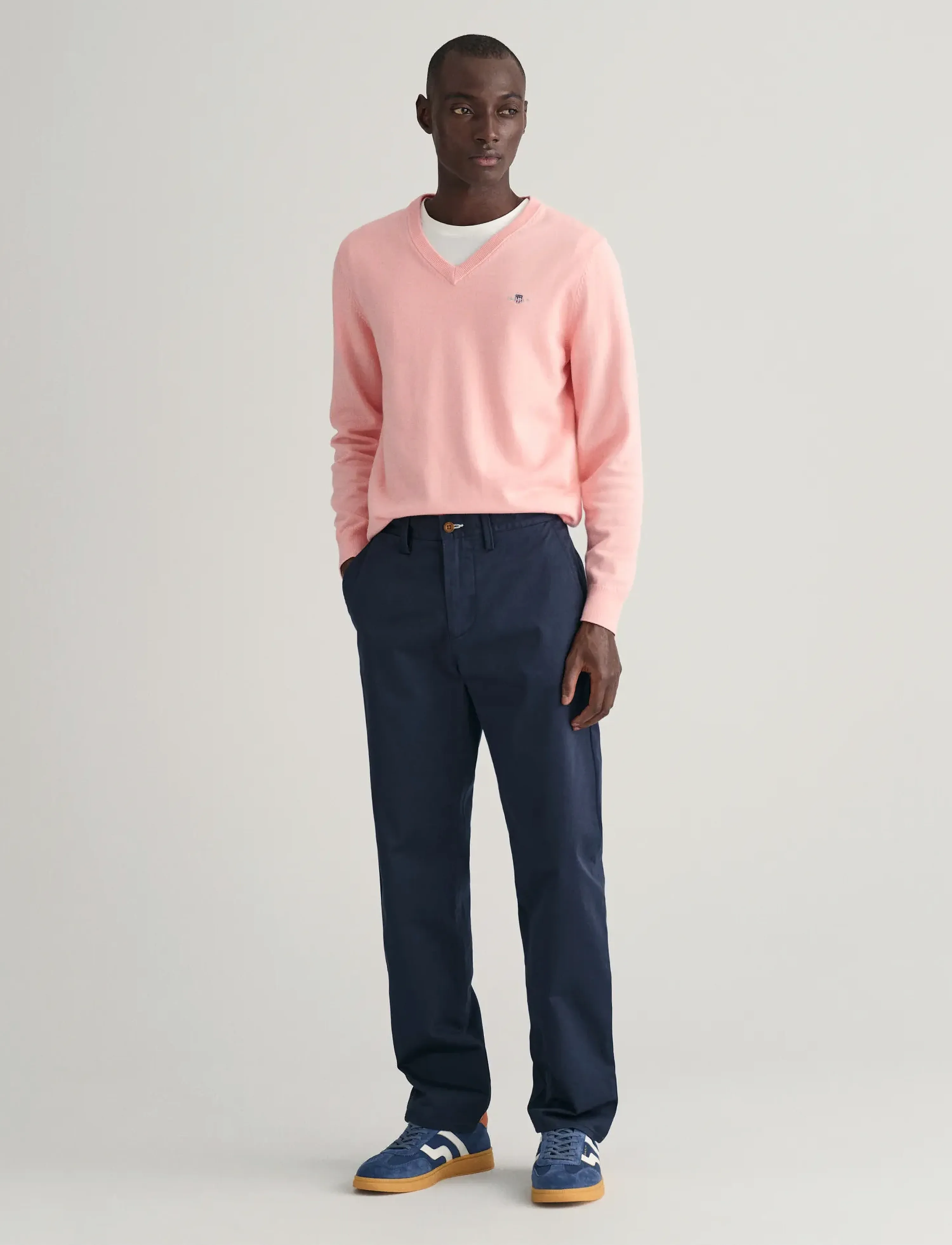 Gant - REGULAR TWILL CHINOS - chino püksid - marine - 5