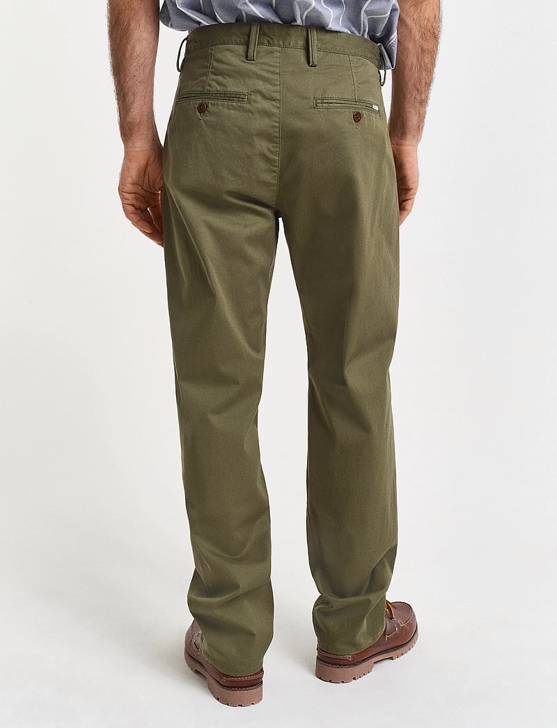 Gant - REGULAR TWILL CHINOS - chino püksid - moss green - 3
