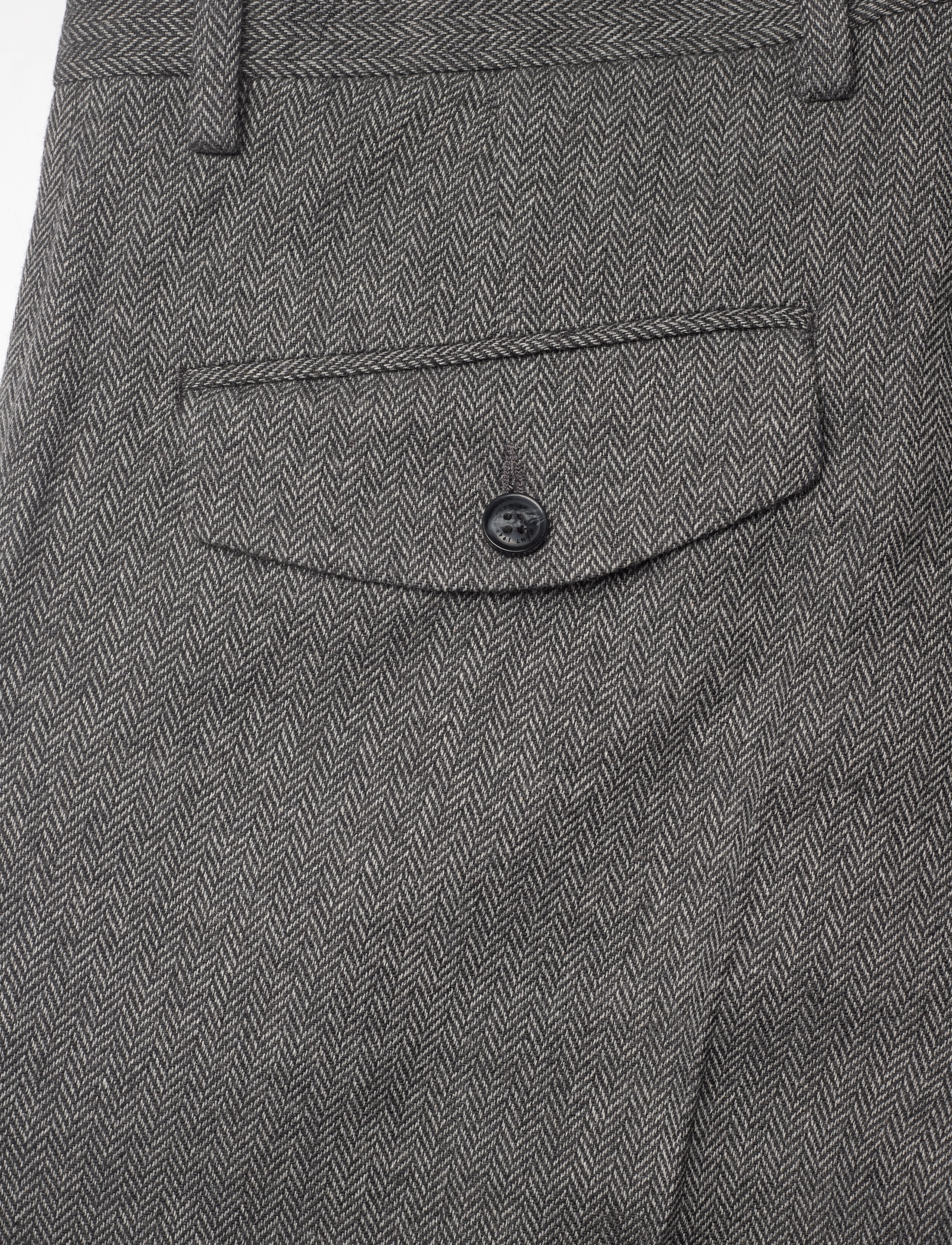 GANT - TAPERED HERRINGBONE PANTS - black - 3