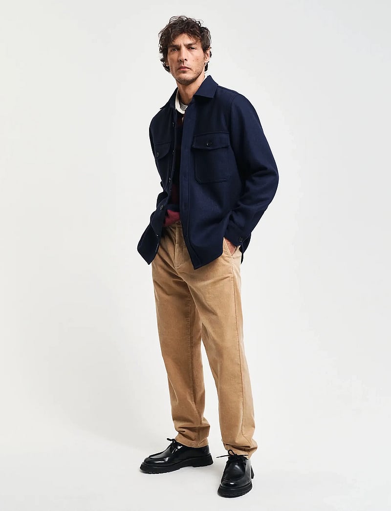 GANT - REGULAR CORD CHINOS - chinos - dark khaki - 4