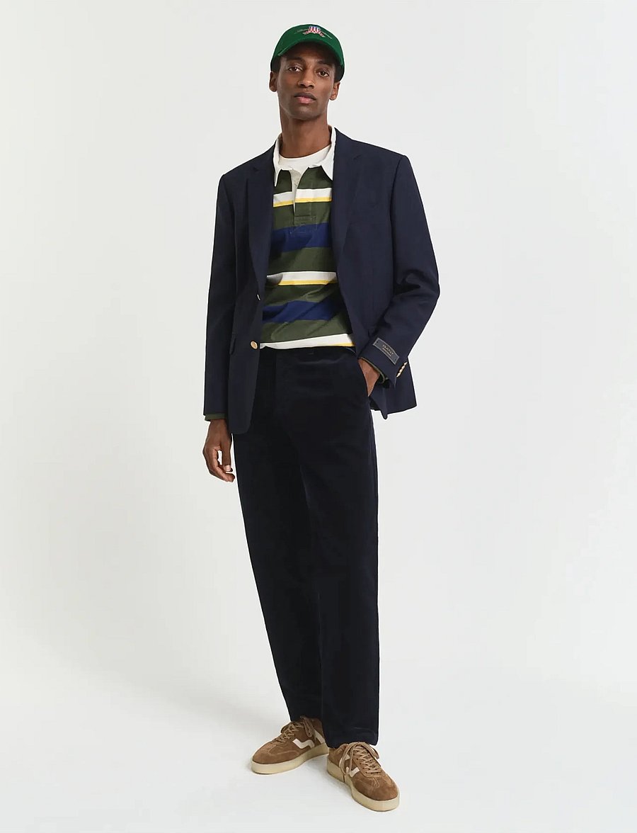 Gant - REGULAR CORD CHINOS - chinos - evening blue - 0