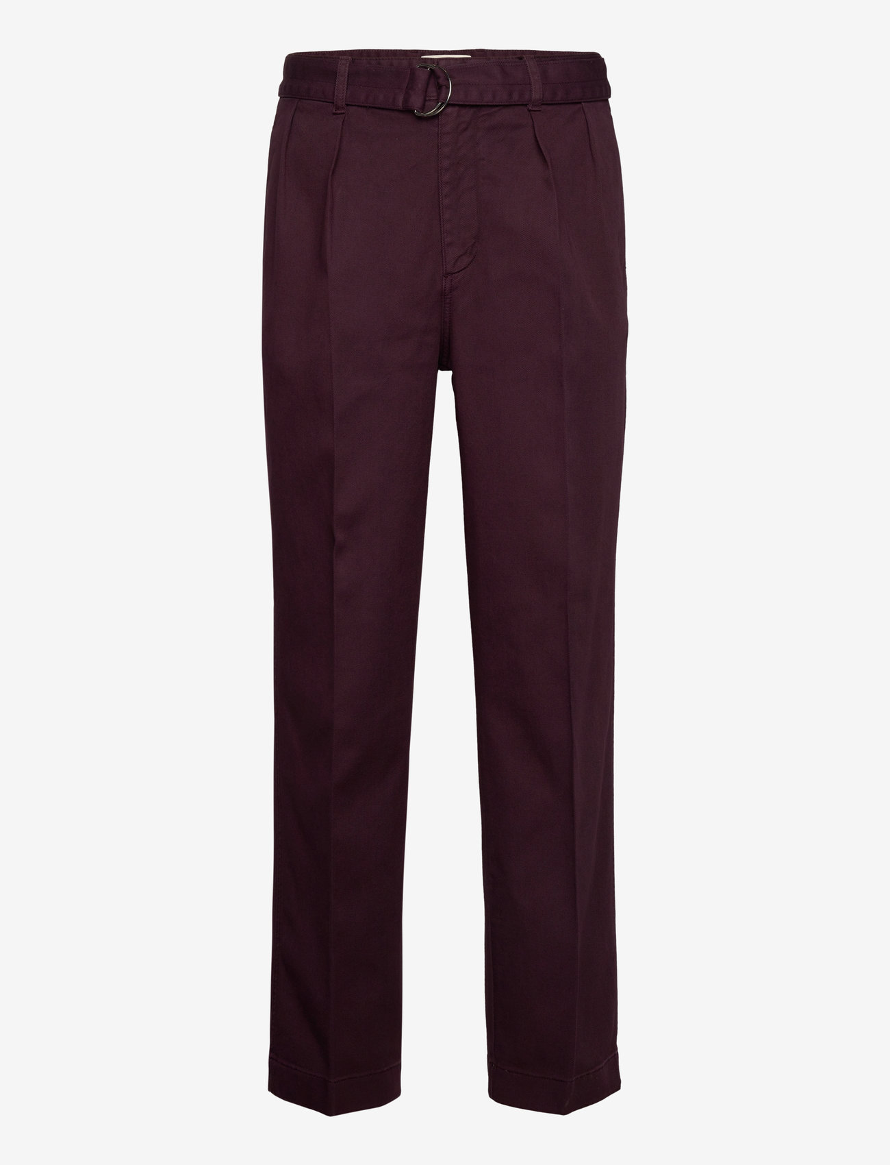GANT - BELTED PLEAT CHINOS - chinos - dark mahogany - 0