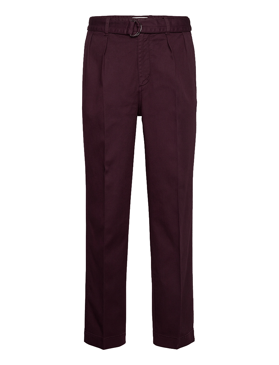 Gant - BELTED PLEAT CHINOS - chinos - dark mahogany - 1