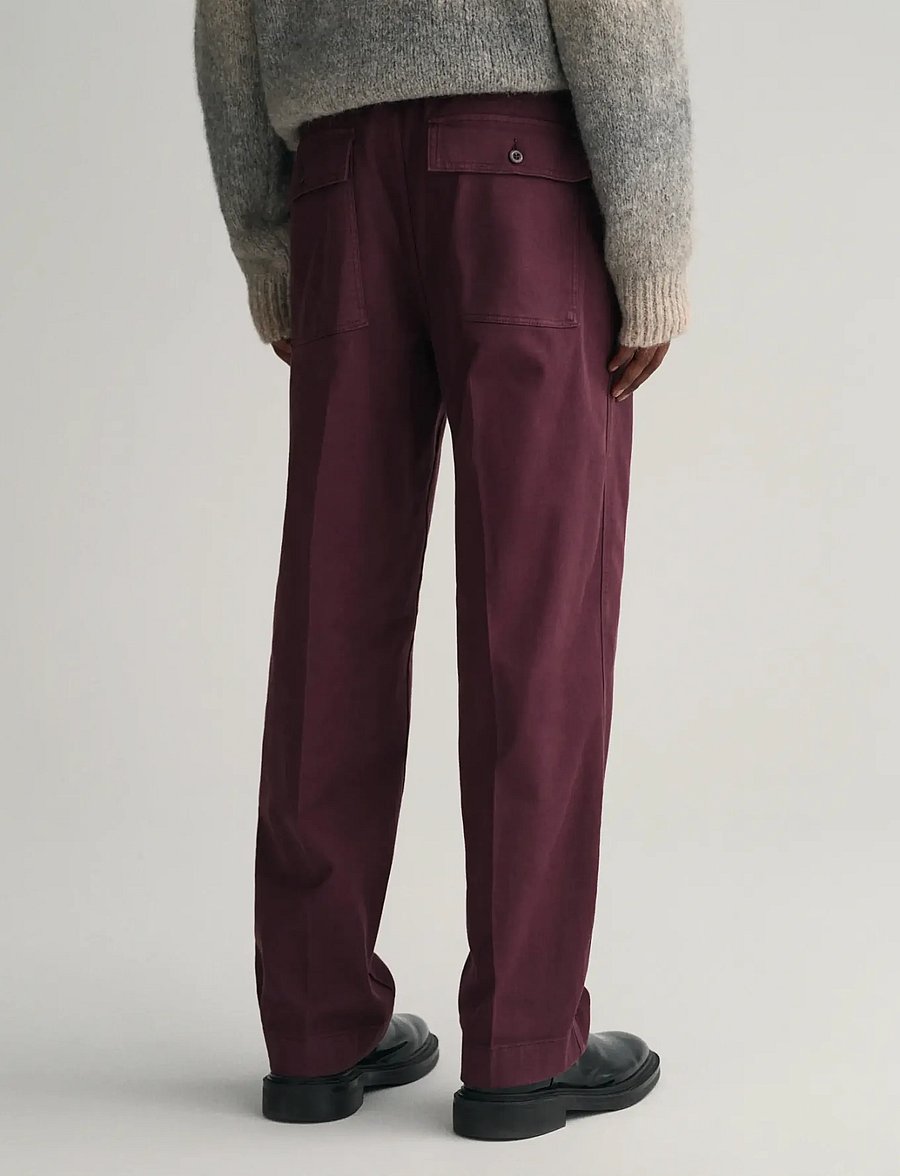 Gant - BELTED PLEAT CHINOS - chinos - dark mahogany - 3