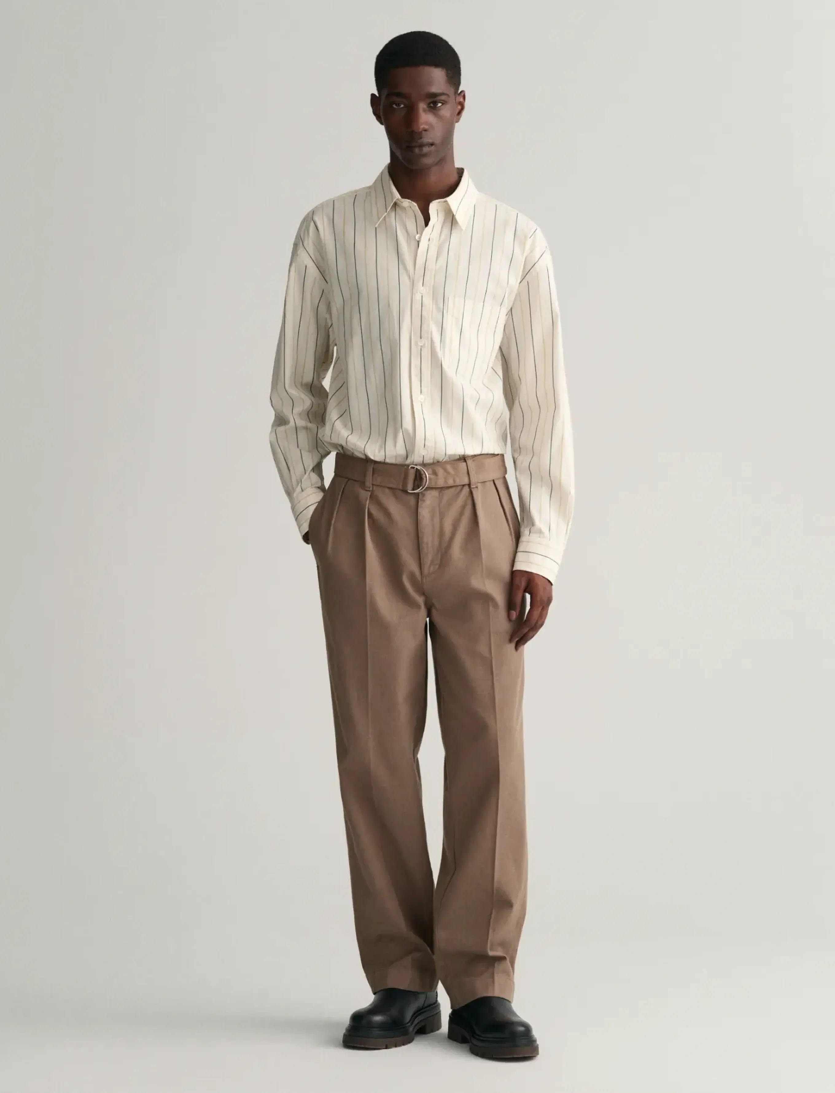Gant - BELTED PLEAT CHINOS - chinos - desert brown - 5